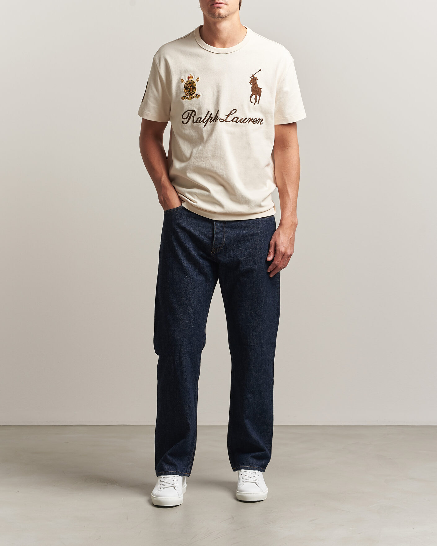 Herr | T-Shirts | Polo Ralph Lauren | Classic Fit Team T-shirt Guide Cream