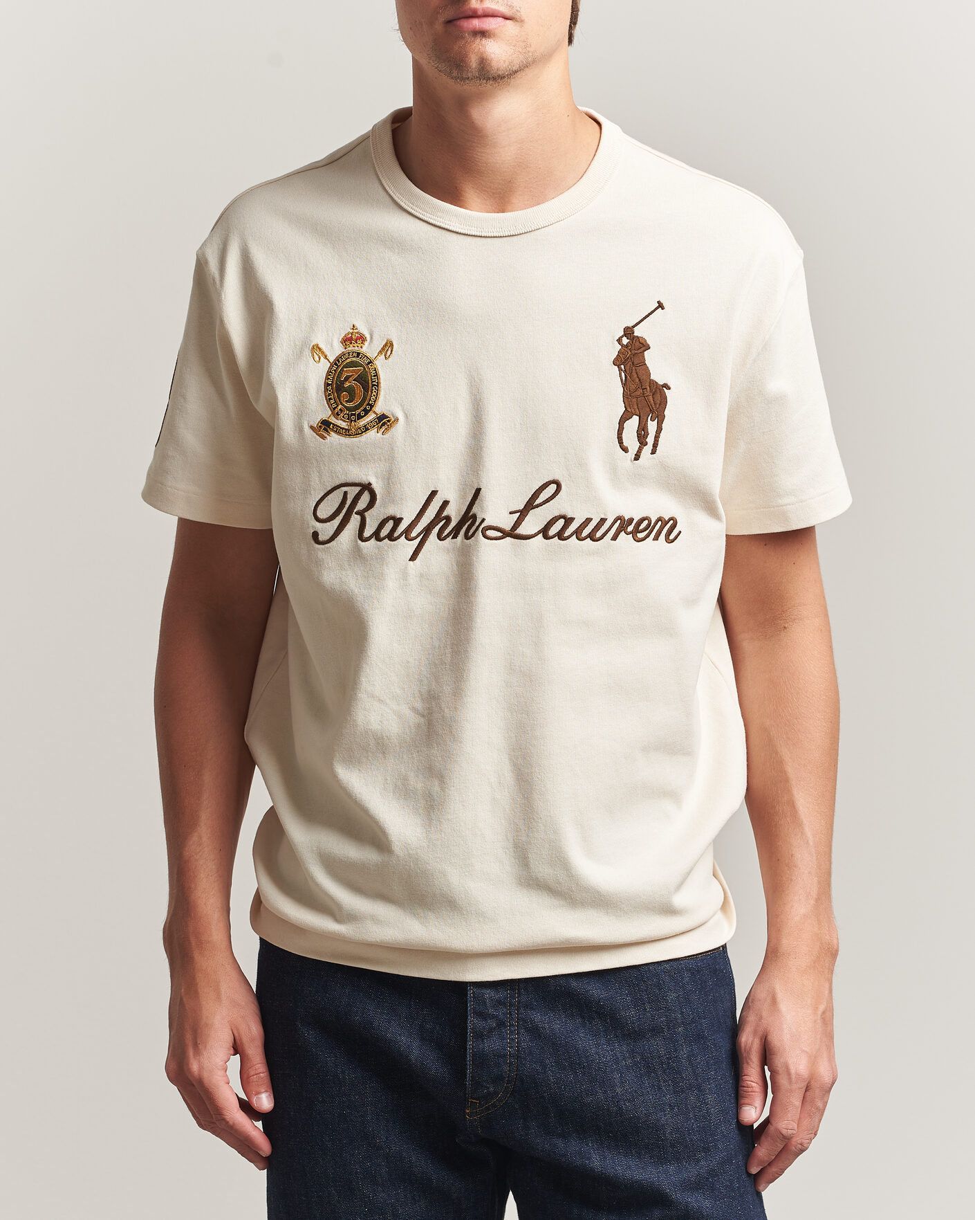 Herr | T-Shirts | Polo Ralph Lauren | Classic Fit Team T-shirt Guide Cream