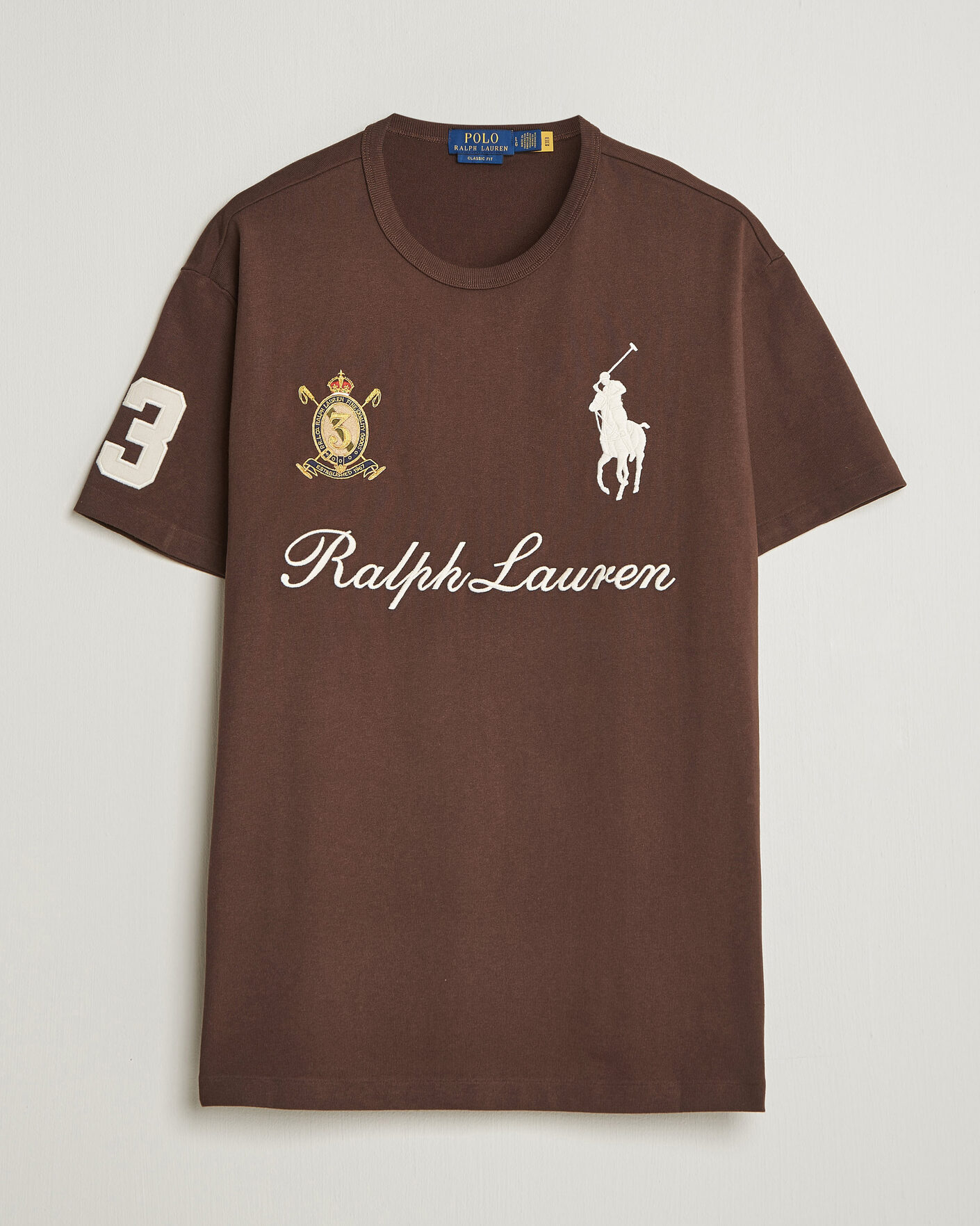 Herr | T-Shirts | Polo Ralph Lauren | Classic Fit Team T-shirt Nutmeg Brown