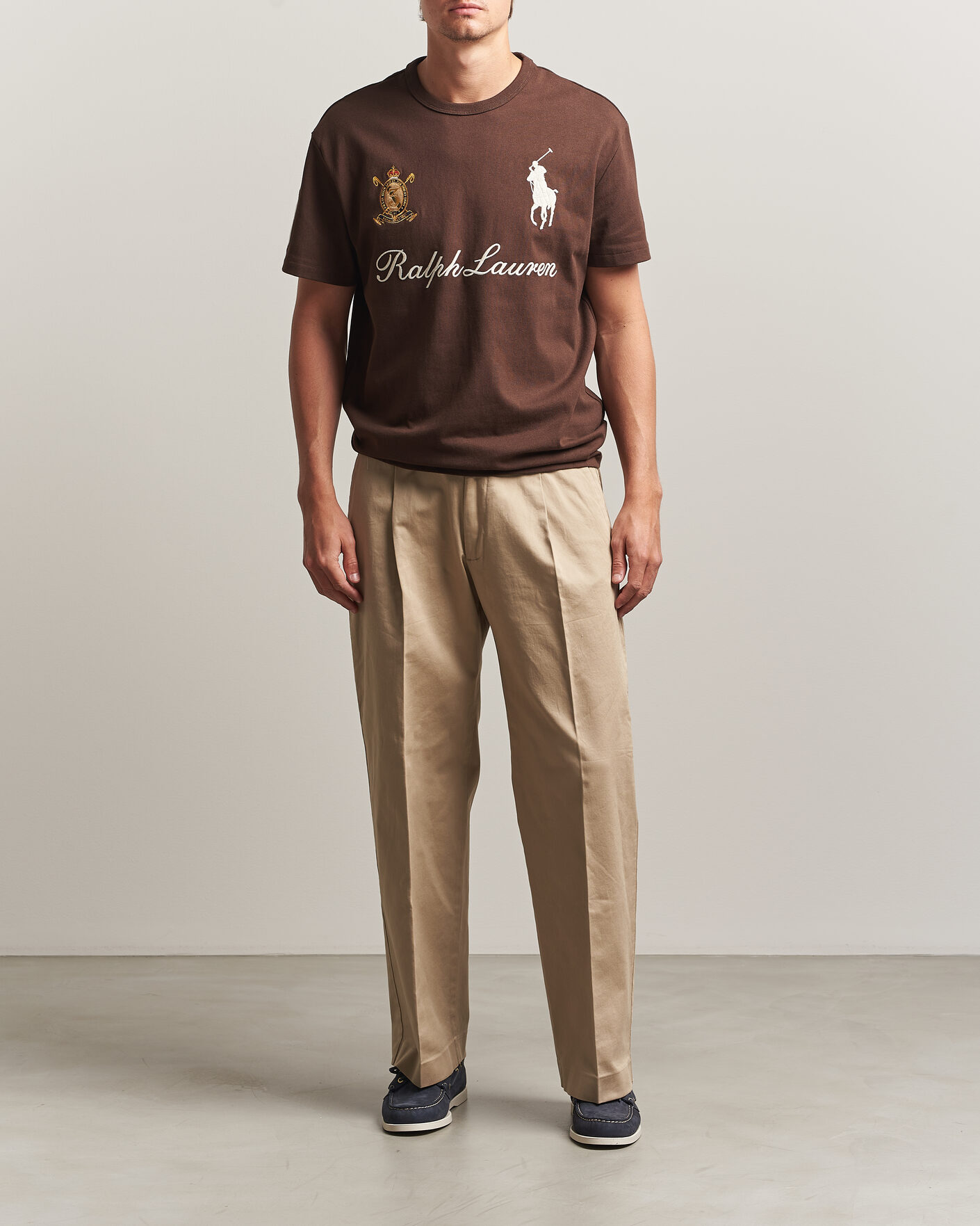 Herr | T-Shirts | Polo Ralph Lauren | Classic Fit Team T-shirt Nutmeg Brown