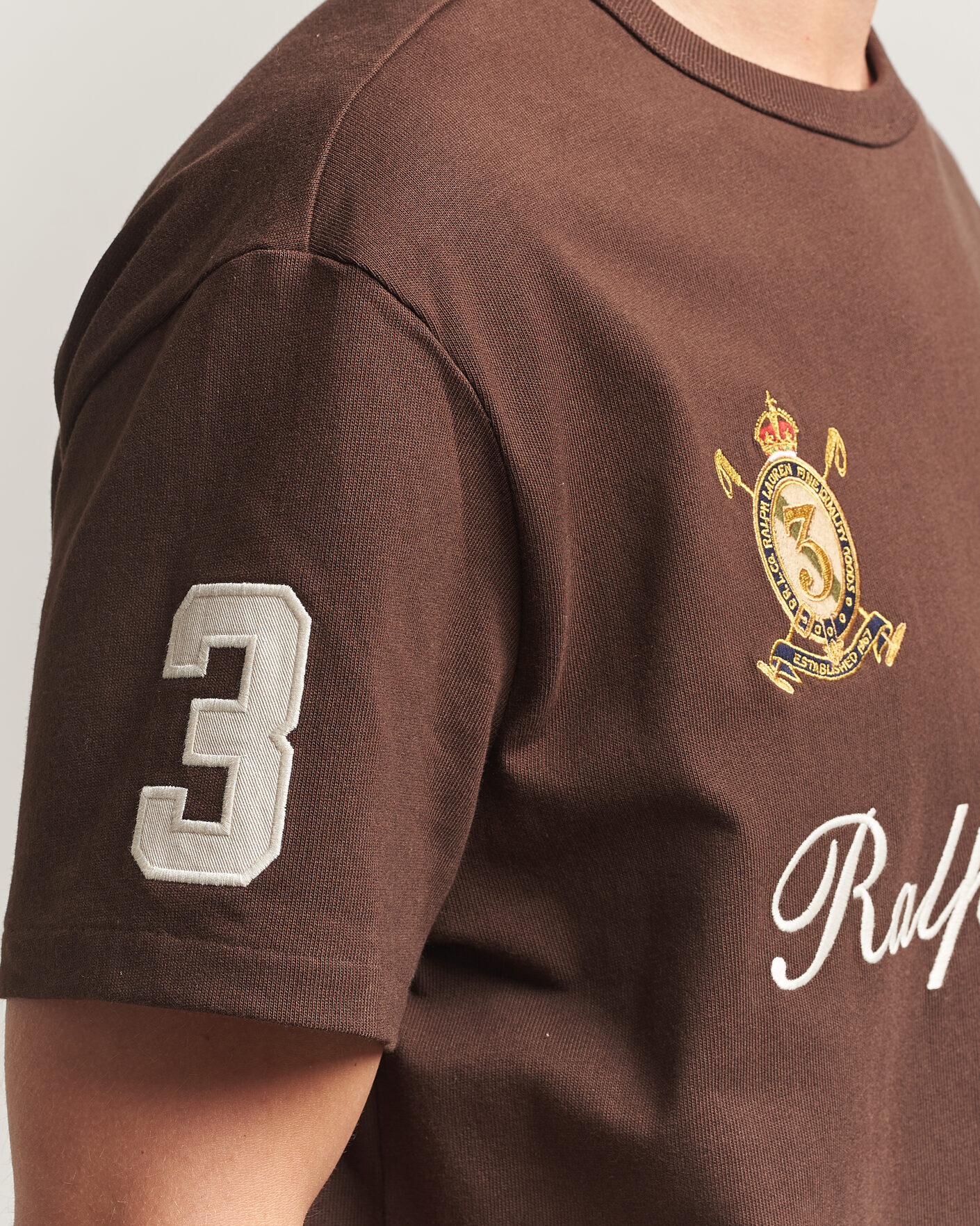 Herr | T-Shirts | Polo Ralph Lauren | Classic Fit Team T-shirt Nutmeg Brown
