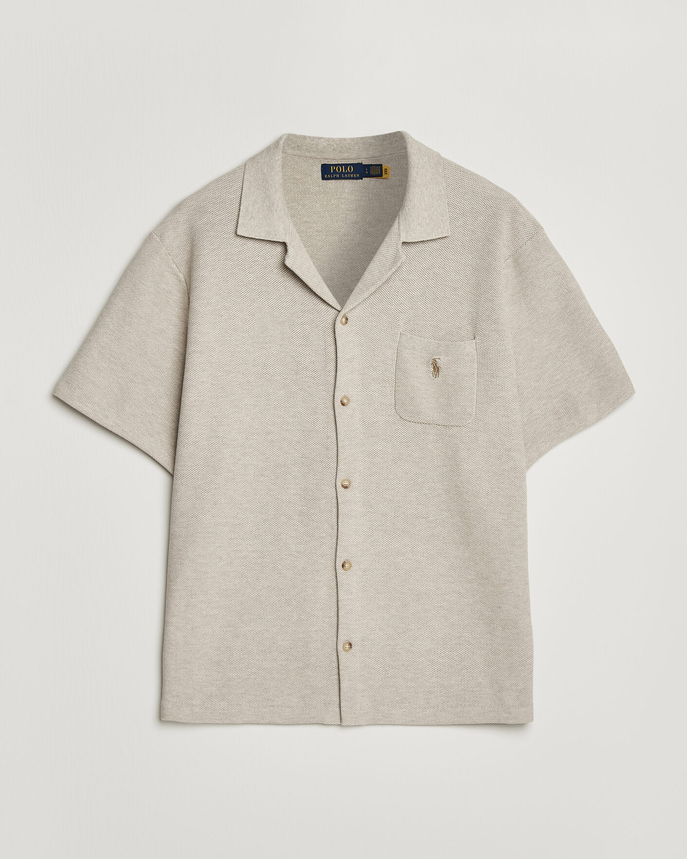 Herr | Skjortor | Polo Ralph Lauren | Textured Camp Collar Cardigan Light Walnut Brown