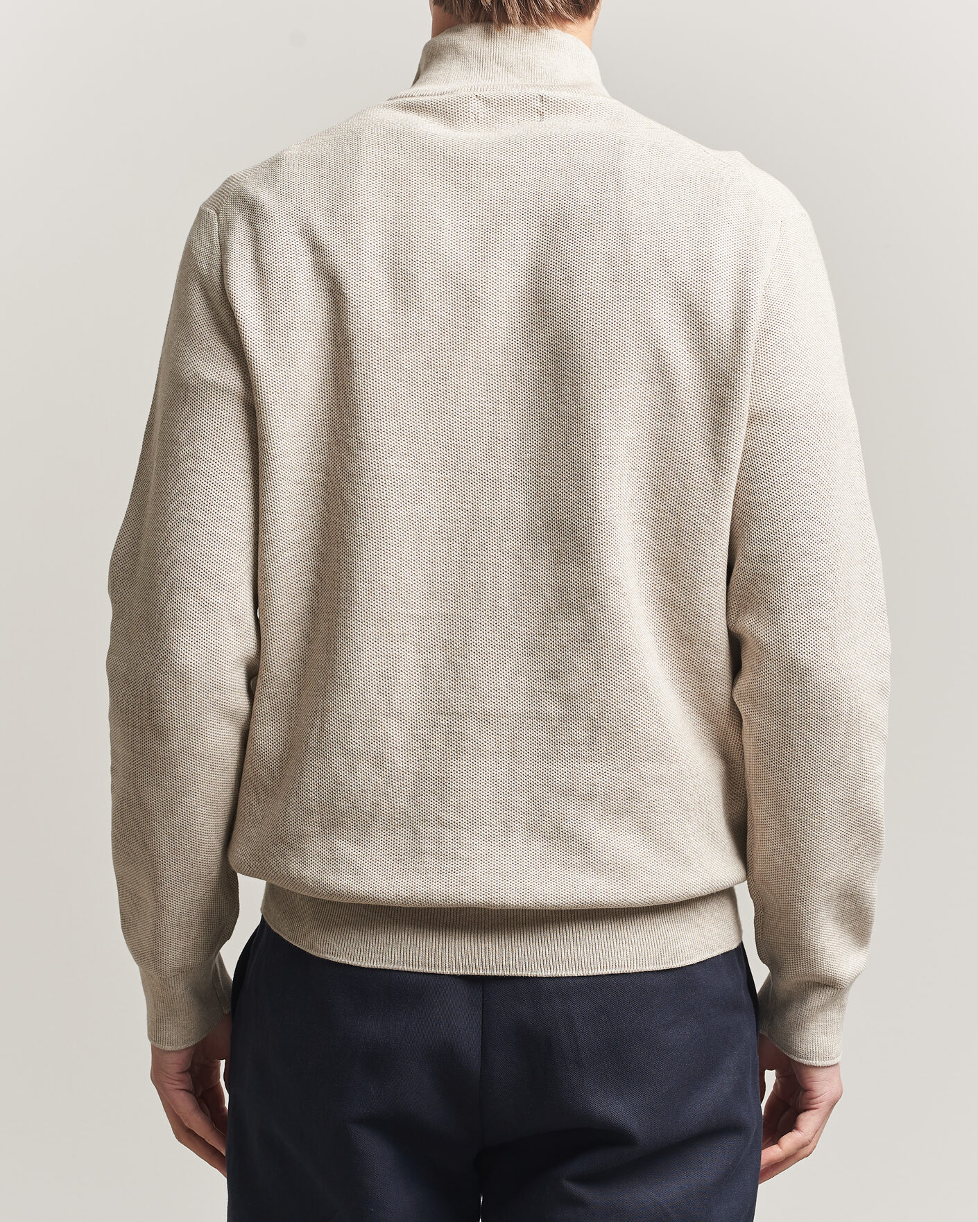 Herr | Tröjor | Polo Ralph Lauren | Textued Half-Zip Light Walnut Brown Heather