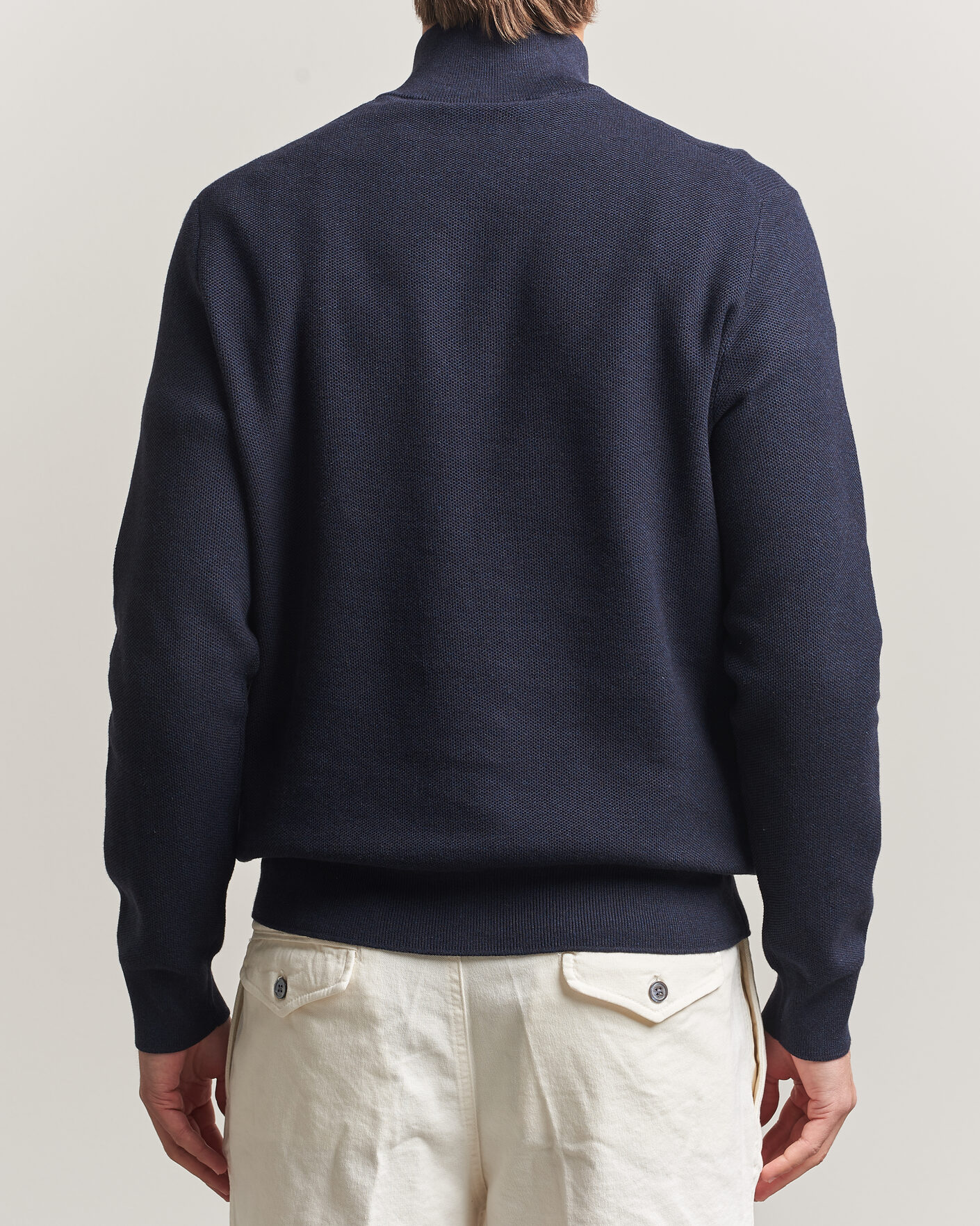 Herr | Tröjor | Polo Ralph Lauren | Textued Half-Zip Navy Heather