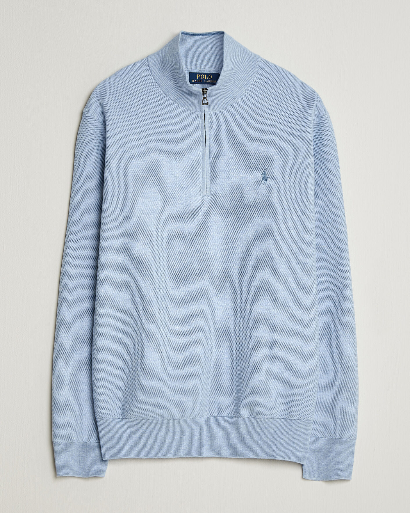 Herr | Tröjor | Polo Ralph Lauren | Textured Half-Zip Blue Hyacinth Heather