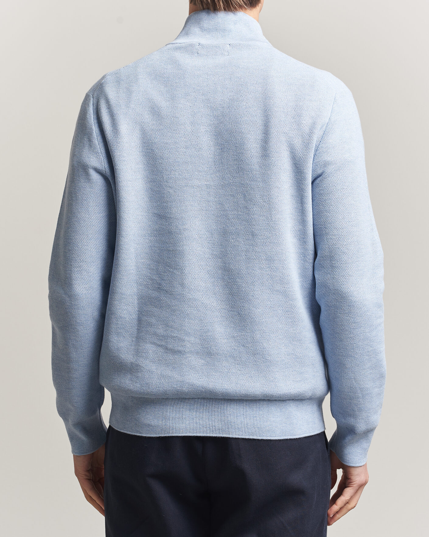 Herr | Tröjor | Polo Ralph Lauren | Textured Half-Zip Blue Hyacinth Heather