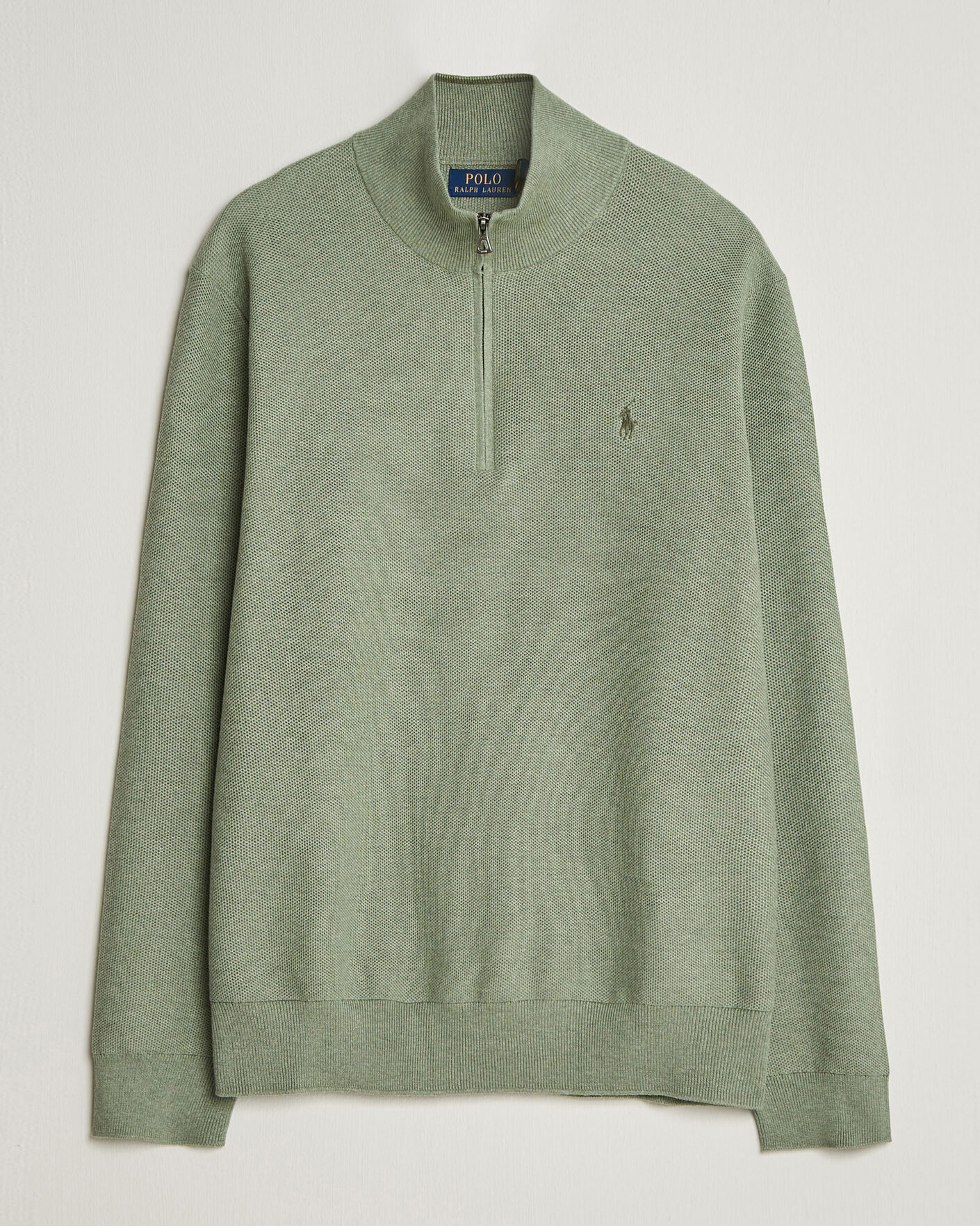 Herr | Tröjor | Polo Ralph Lauren | Textured Half-Zip Fern Green Heather
