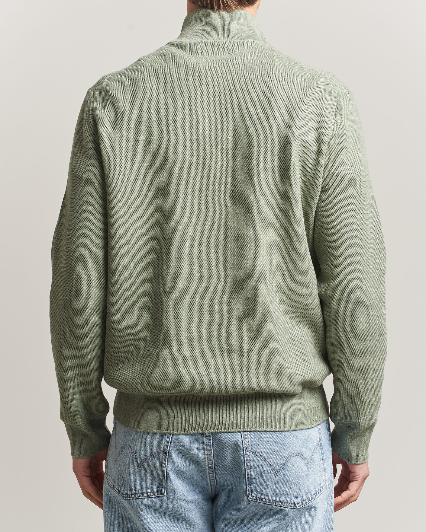 Herr | Tröjor | Polo Ralph Lauren | Textured Half-Zip Fern Green Heather