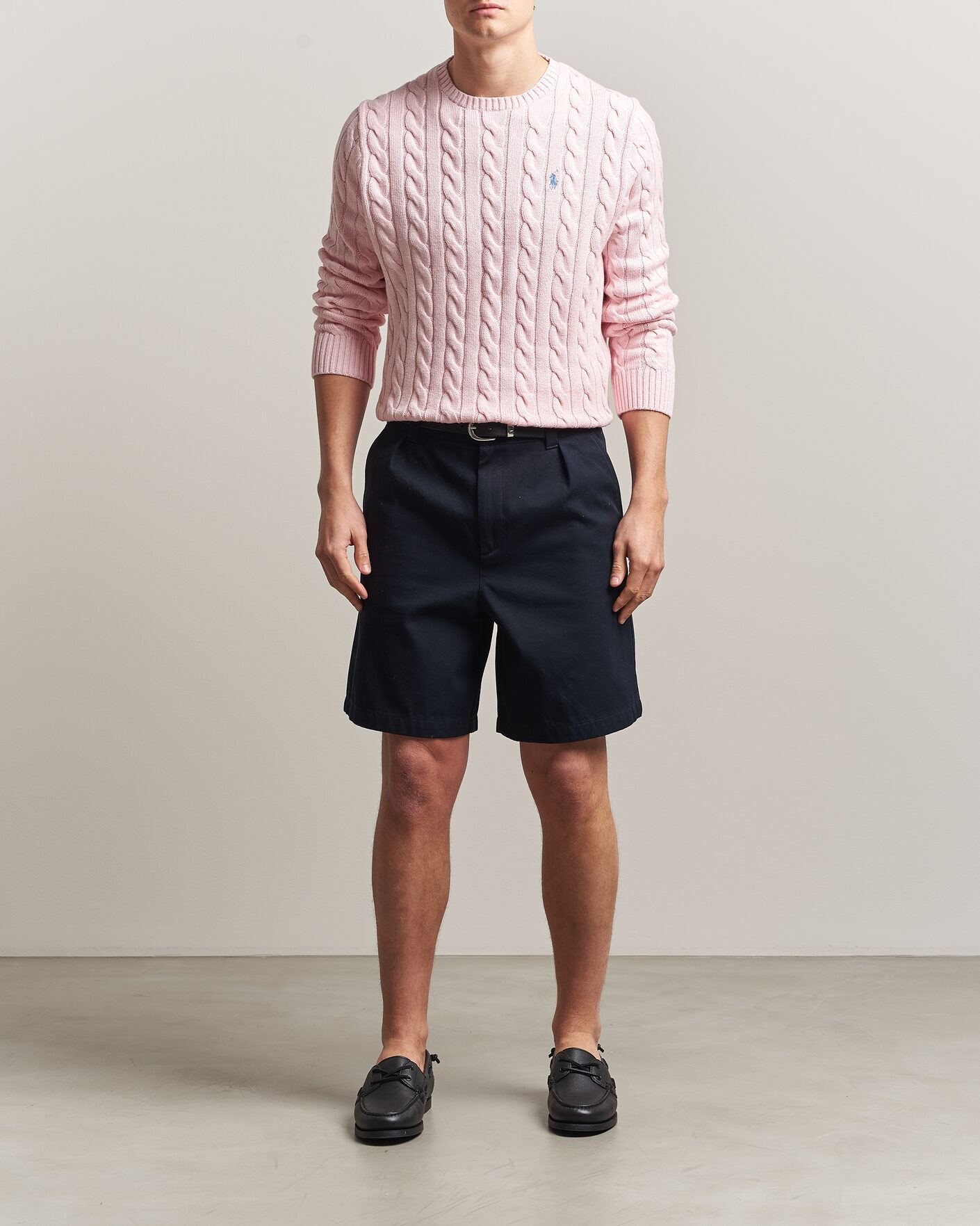 Herr | Tröjor | Polo Ralph Lauren | Cotton Cable Pullover Ballet Pink Heather