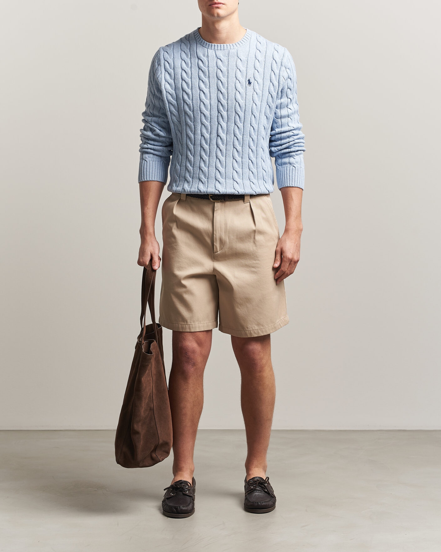 Herr | Tröjor | Polo Ralph Lauren | Cotton Cable Pullover Blue Hyacinth Heather