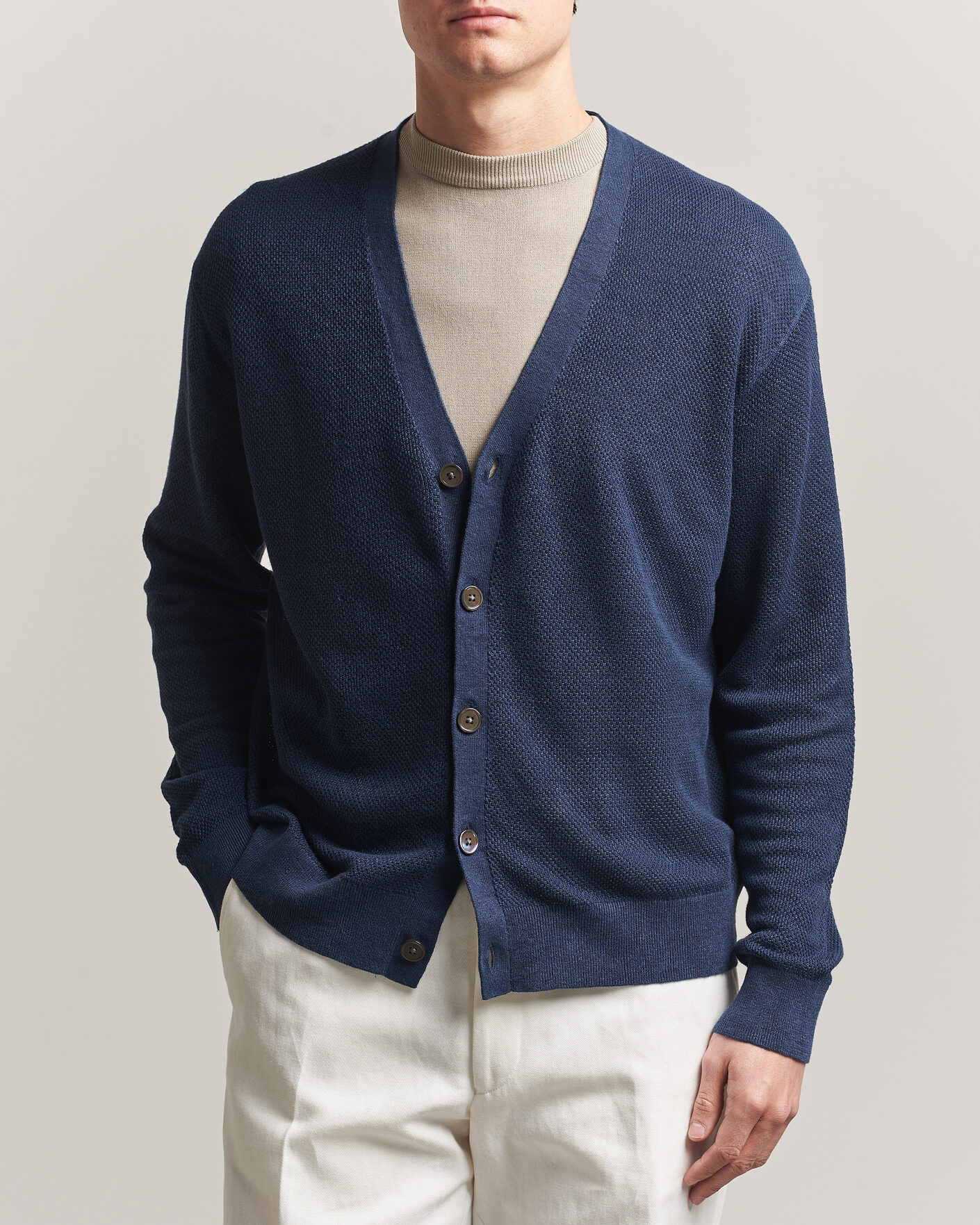 Herr | Tröjor | Polo Ralph Lauren | Linen Cardigan Newport Navy