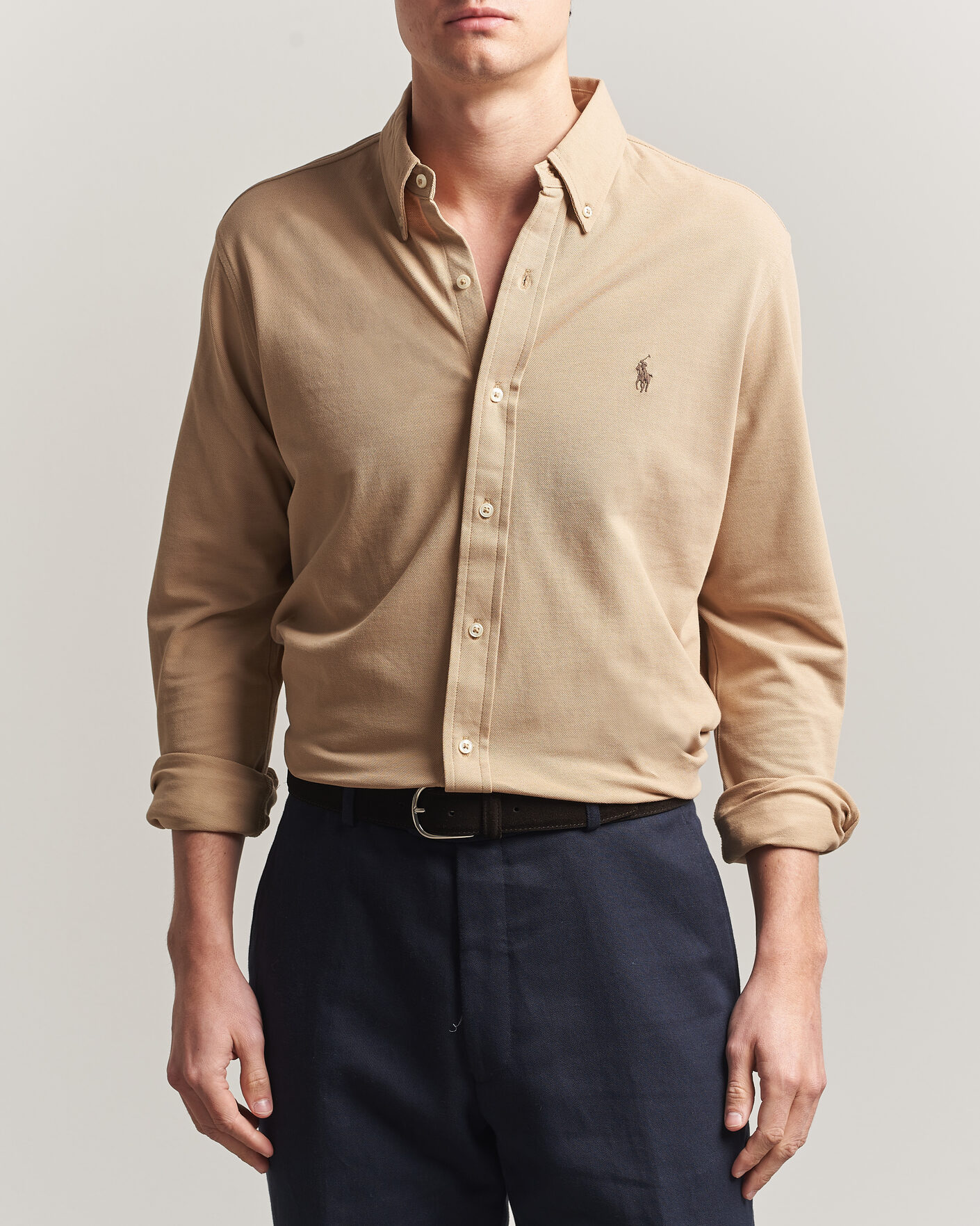 Herr | Skjortor | Polo Ralph Lauren | Featherweight Mesh Shirt Vintage Khaki