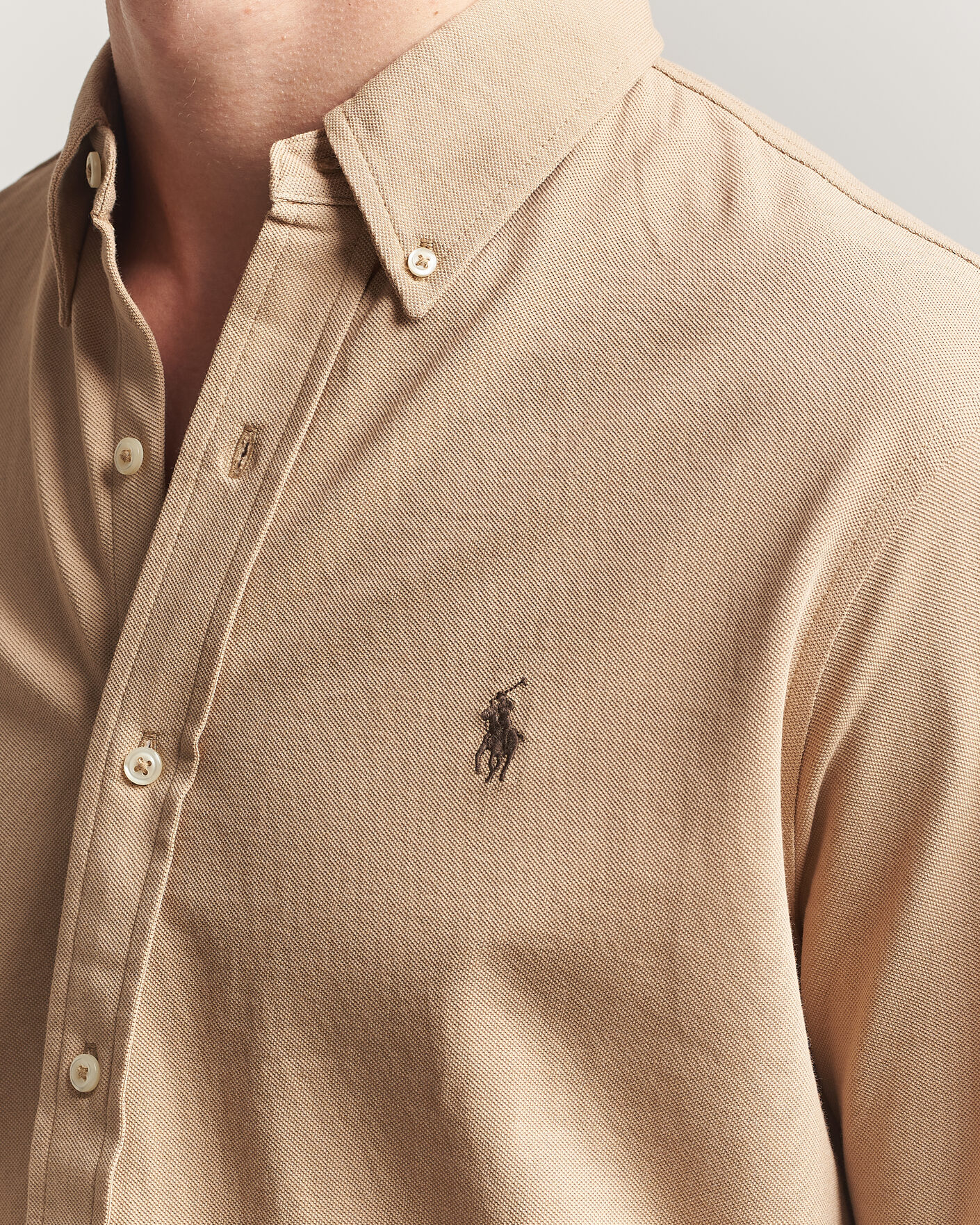 Herr | Skjortor | Polo Ralph Lauren | Featherweight Mesh Shirt Vintage Khaki