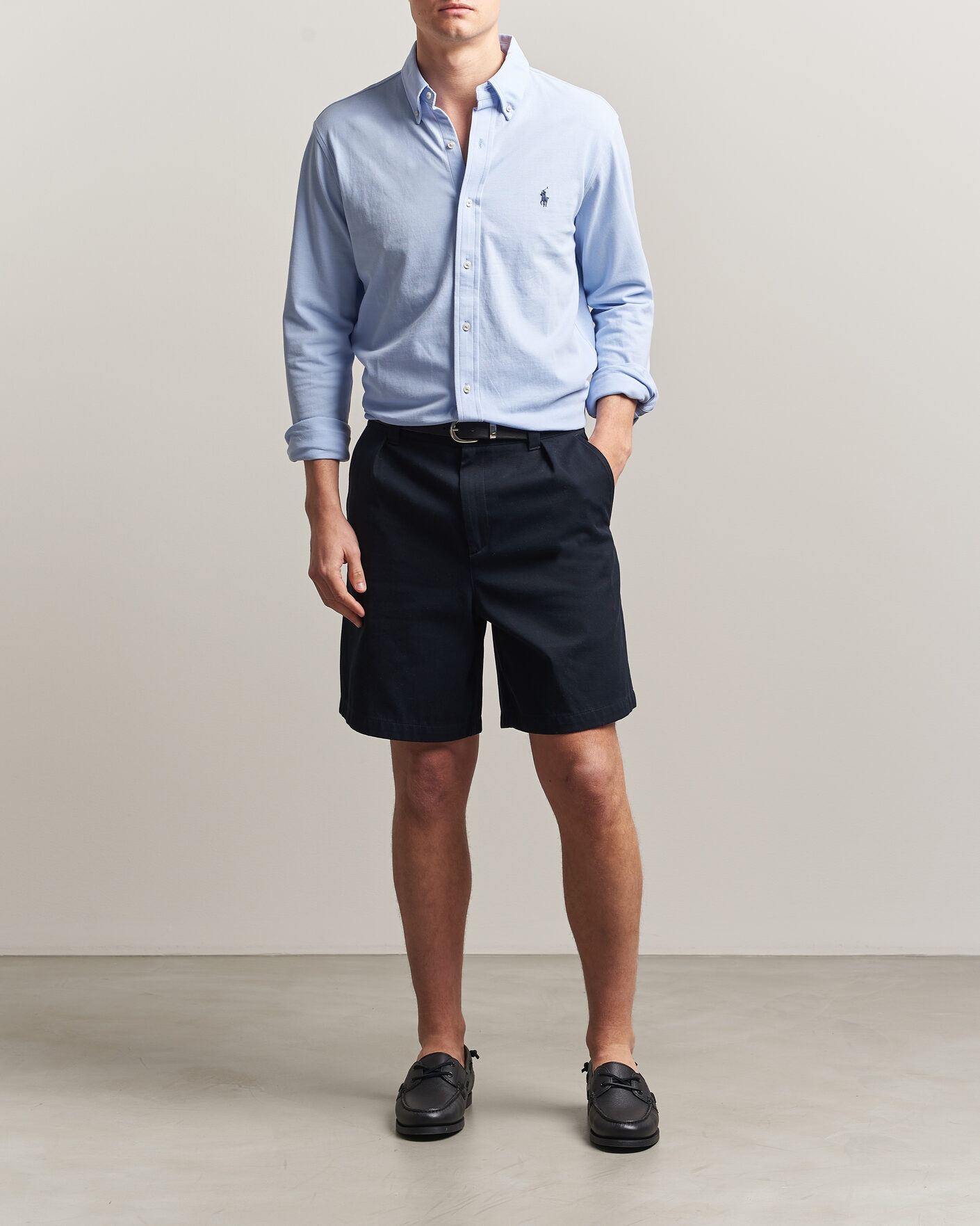 Herr | Skjortor | Polo Ralph Lauren | Featherweight Mesh Shirt Pebble Blue