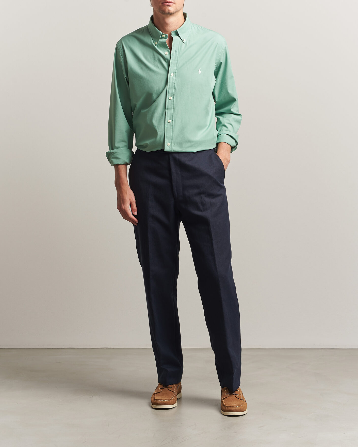 Herr | Skjortor | Polo Ralph Lauren | Custom Fit Poplin Shirt Faded Mint