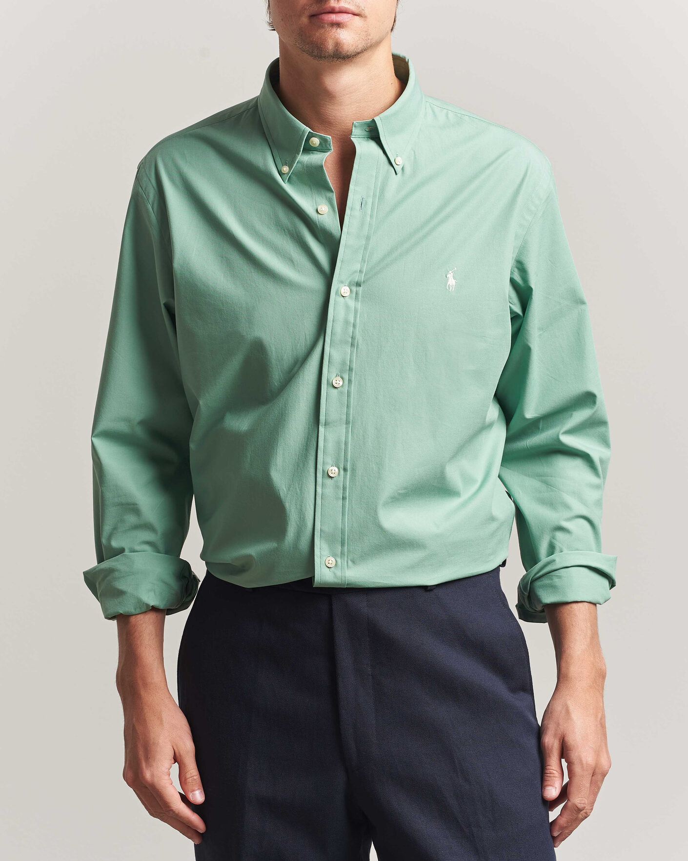 Herr | Skjortor | Polo Ralph Lauren | Custom Fit Poplin Shirt Faded Mint