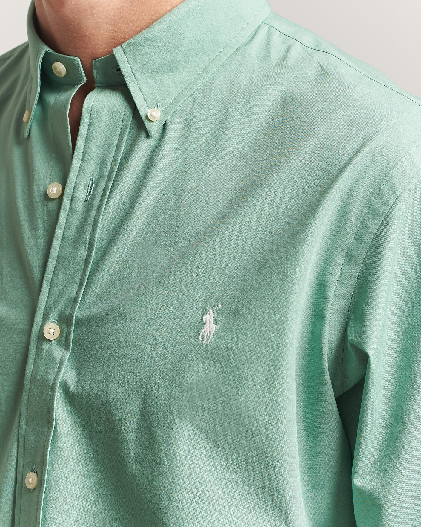 Herr | Skjortor | Polo Ralph Lauren | Custom Fit Poplin Shirt Faded Mint