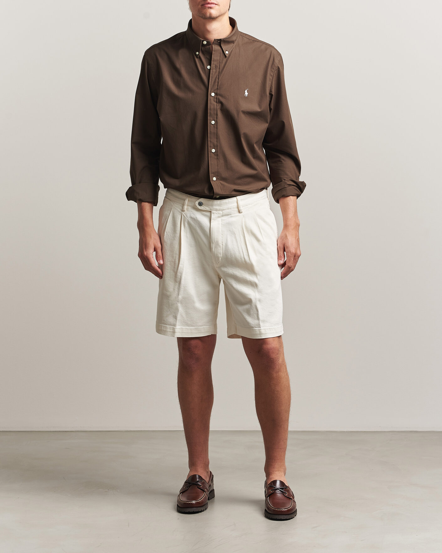 Herr | Skjortor | Polo Ralph Lauren | Custom Fit Poplin Shirt Nutmeg Brown
