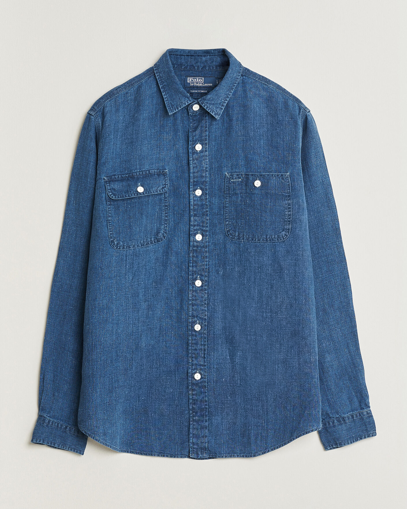 Herr | Skjortor | Polo Ralph Lauren | Indigo/Linen Western Shirt Medium Wash
