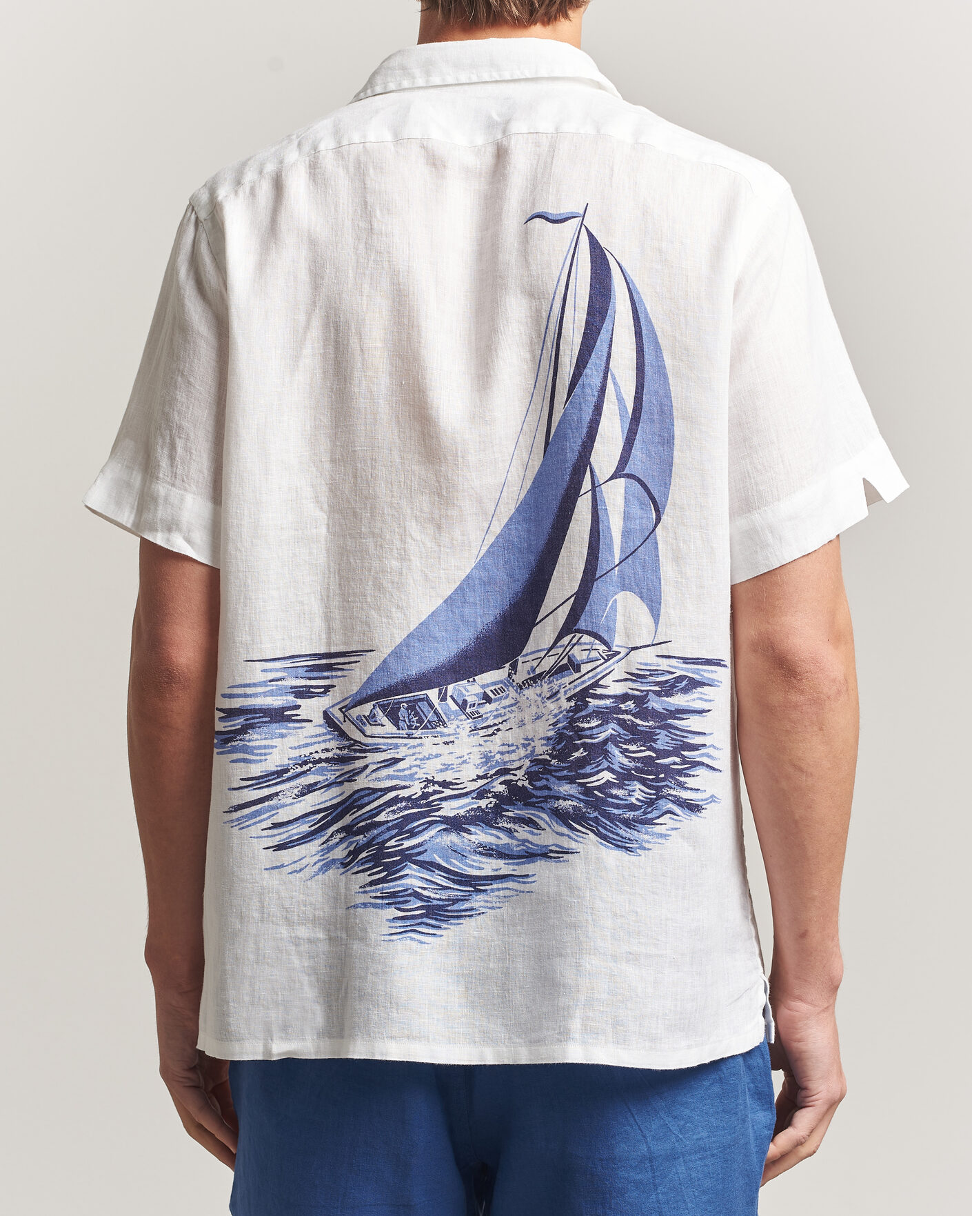 Herr | Skjortor | Polo Ralph Lauren | Linen Camp Shirt Vintage Nautical Sail