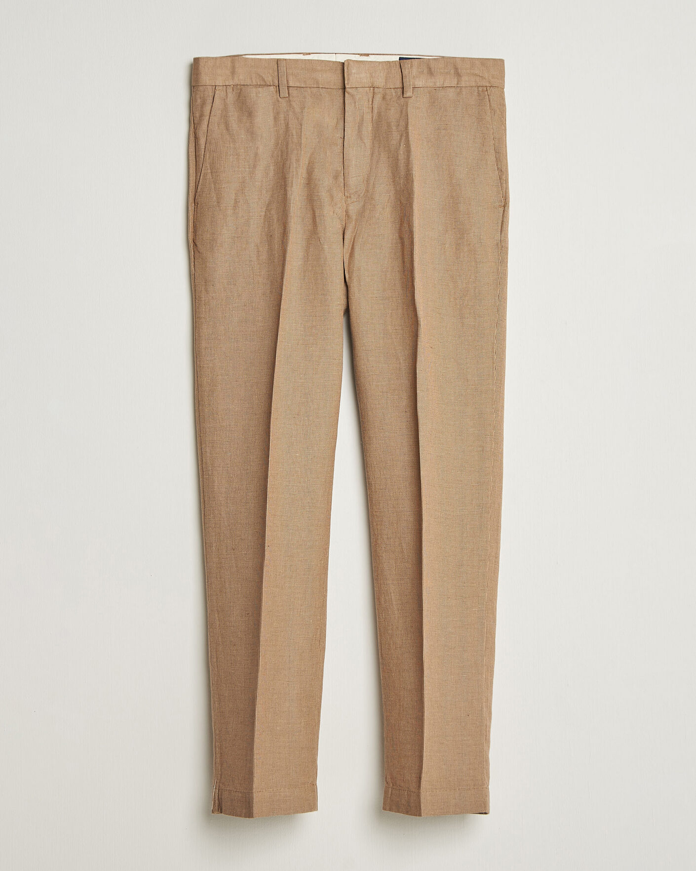 Herr | Byxor | Polo Ralph Lauren | Cotton/Linen Houndstooth Pants Vintage Khaki