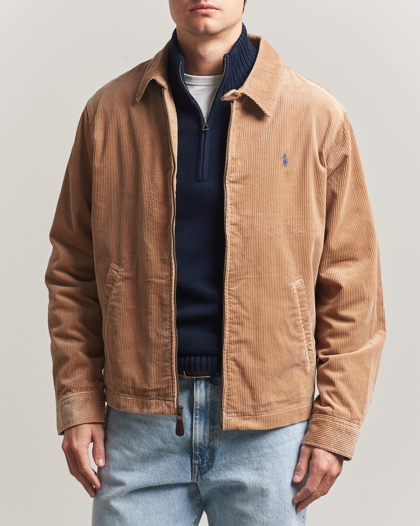 Herr | Jackor | Polo Ralph Lauren | Wale Corduroy Windbreaker Vintage Khaki