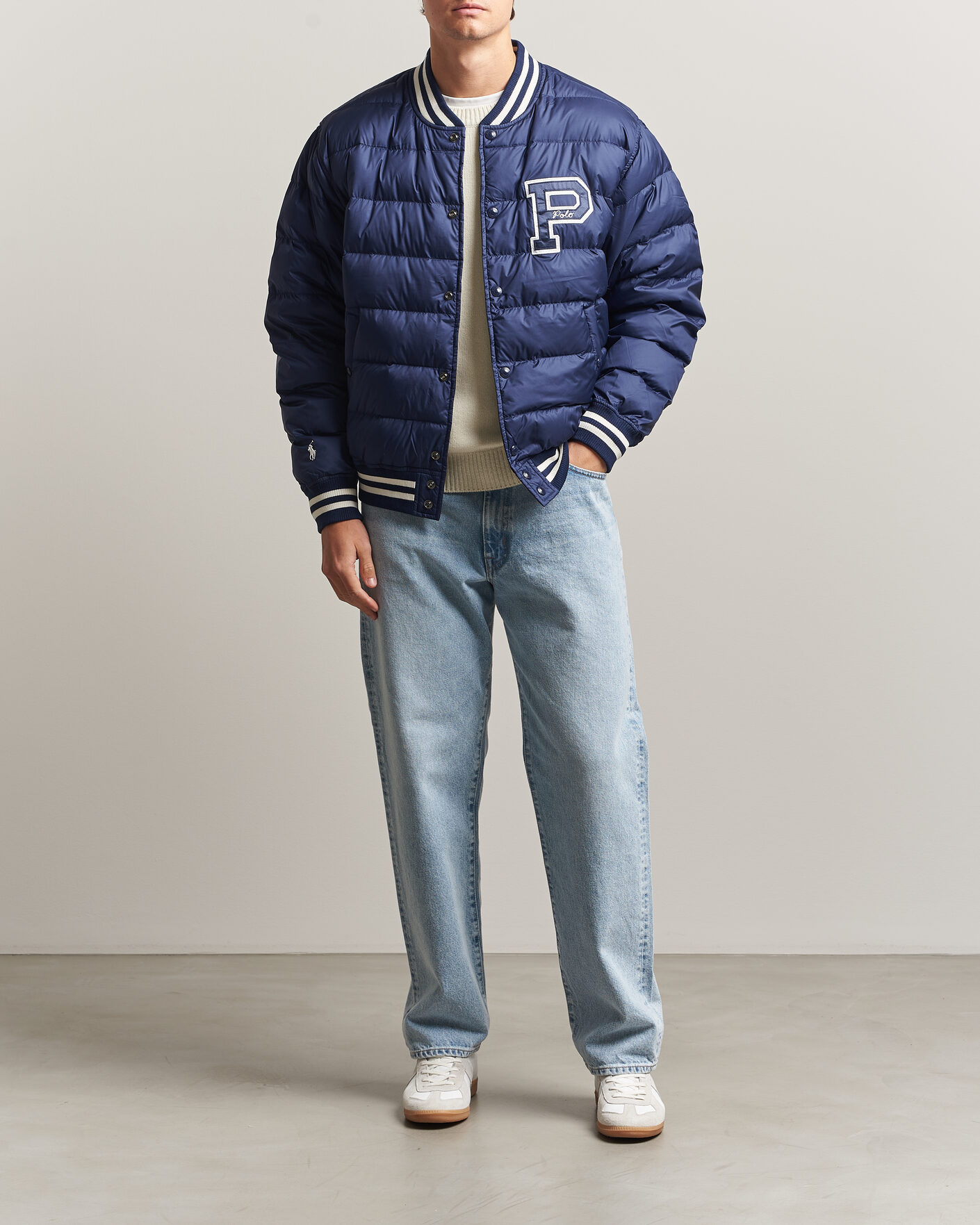 Herr | Jackor | Polo Ralph Lauren | Quilted Letterman Jacket Newport Navy