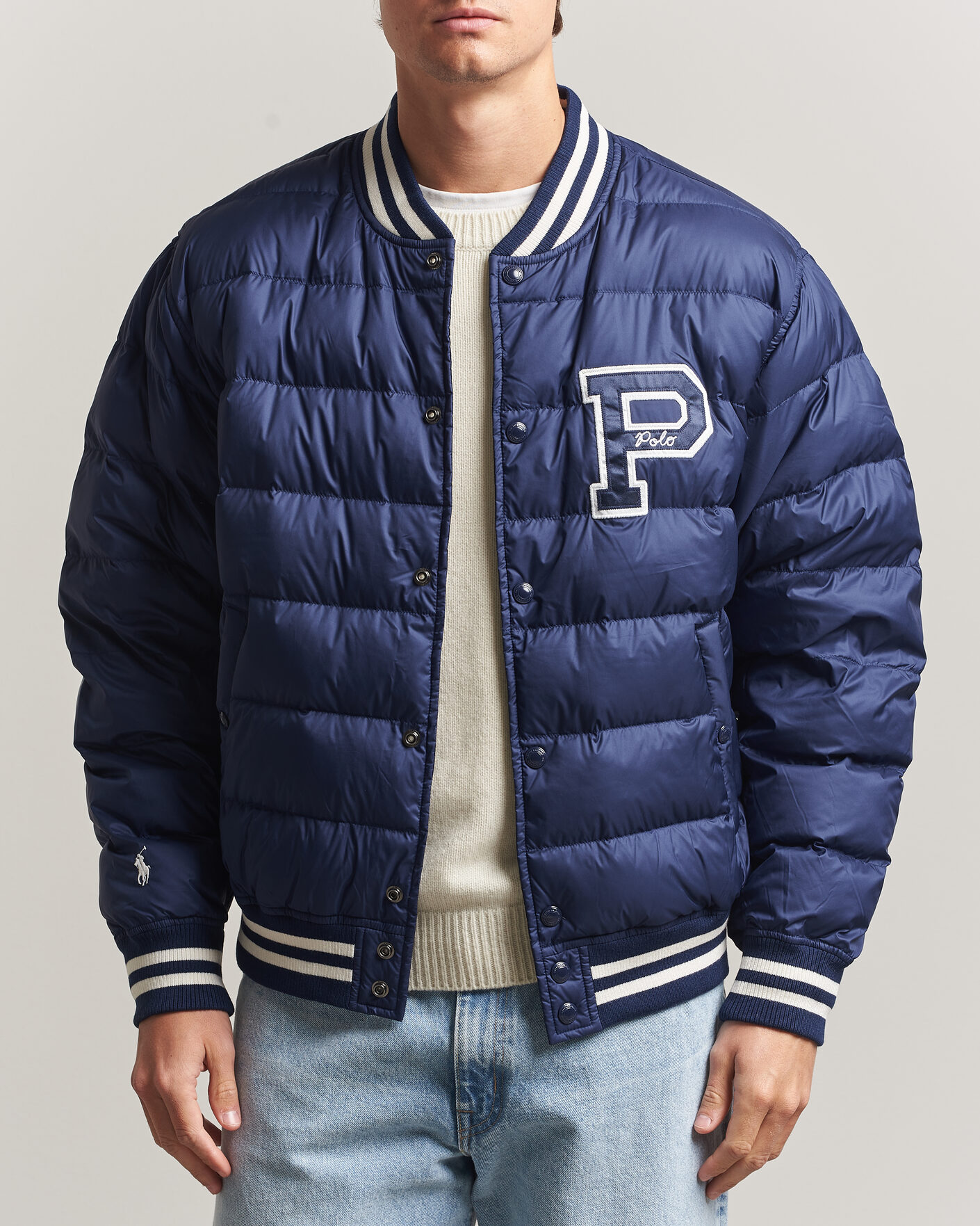 Herr | Jackor | Polo Ralph Lauren | Quilted Letterman Jacket Newport Navy