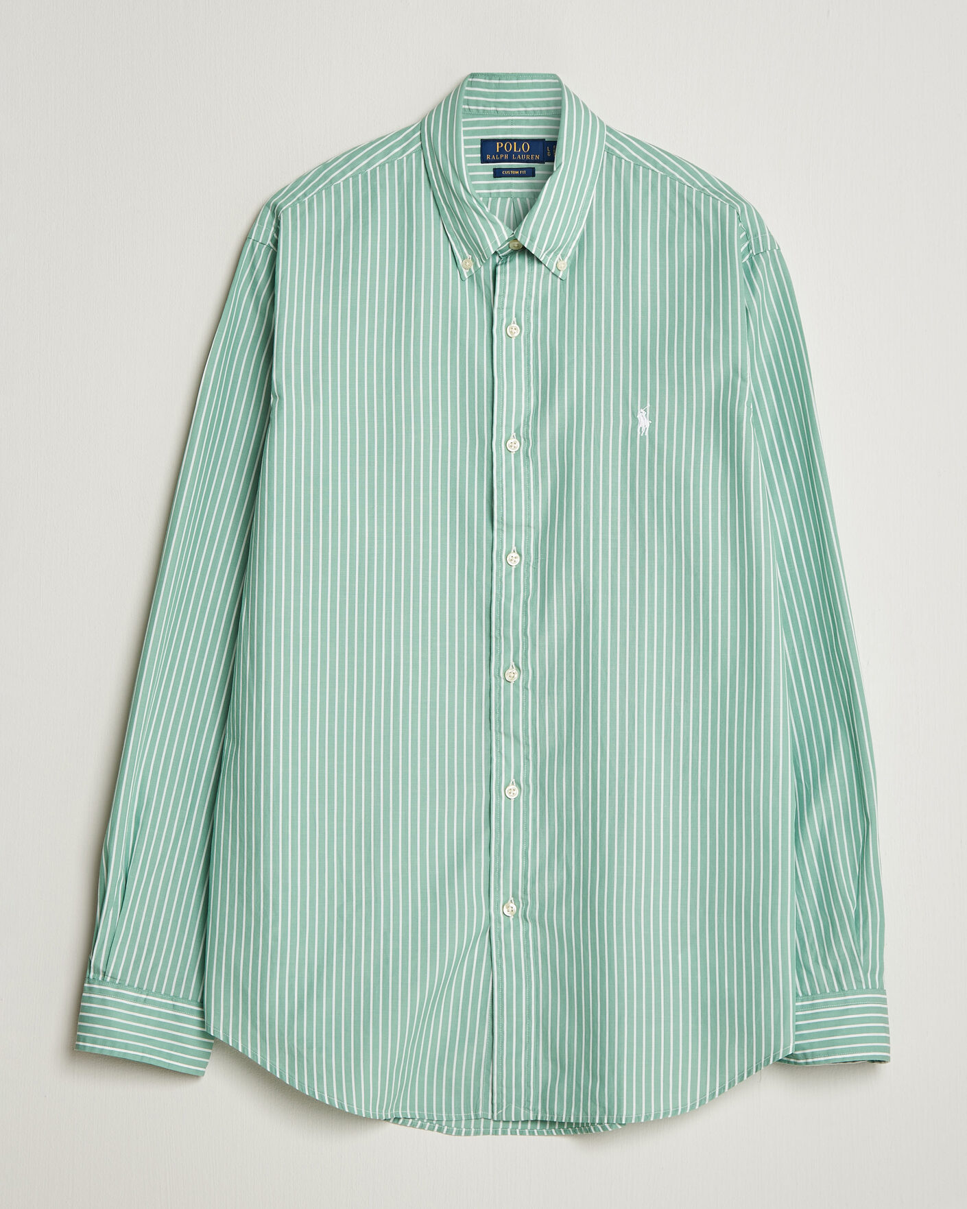 Herr | Skjortor | Polo Ralph Lauren | Custom Fit Stripe Poplin Shirt Faded Mint
