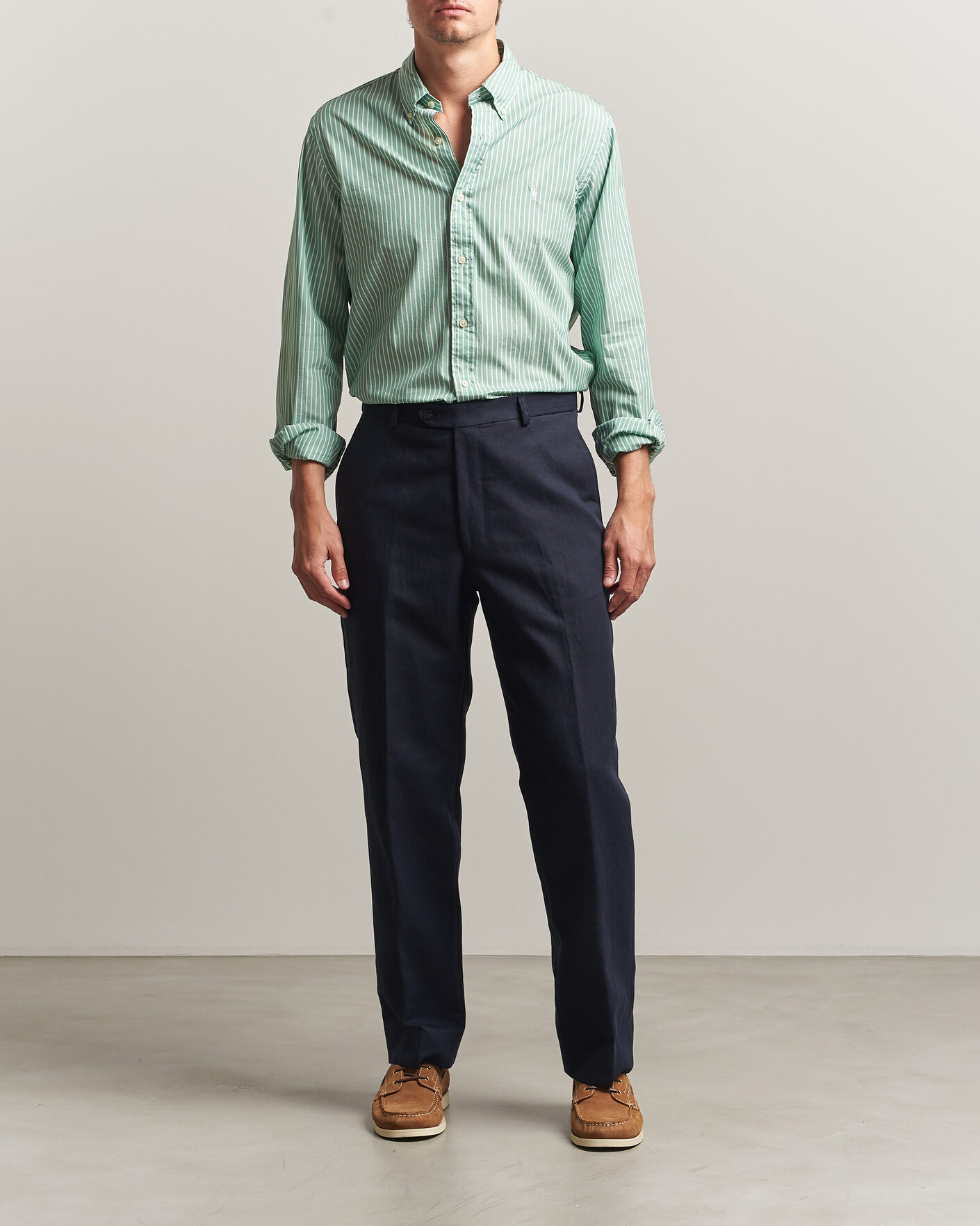 Herr | Skjortor | Polo Ralph Lauren | Custom Fit Stripe Poplin Shirt Faded Mint