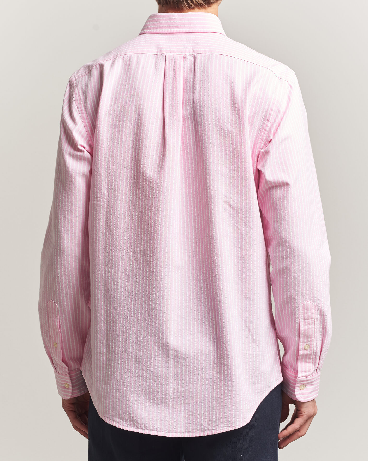 Herr | Skjortor | Polo Ralph Lauren | Custom Fit Seersucker/Oxford Stripe Shirt New Rose