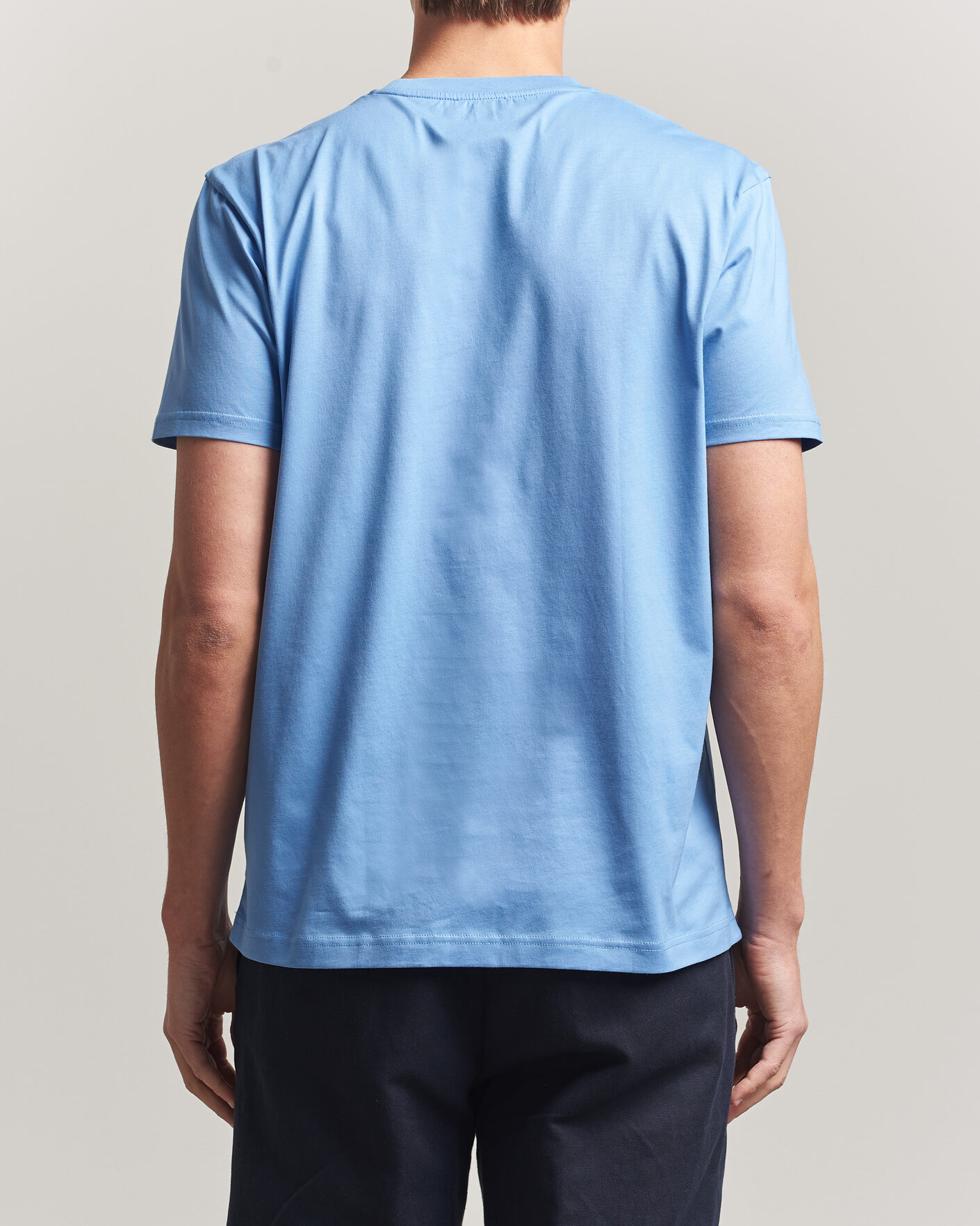 Herr | T-Shirts | Sunspel | Riviera Midweight T-Shirt Azure Blue