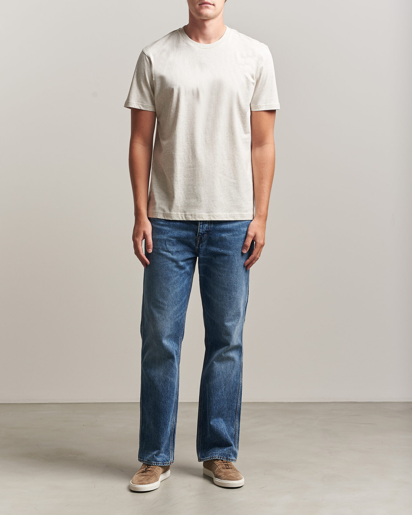 Herr | T-Shirts | Sunspel | Riviera Midweight T-Shirt Archive White