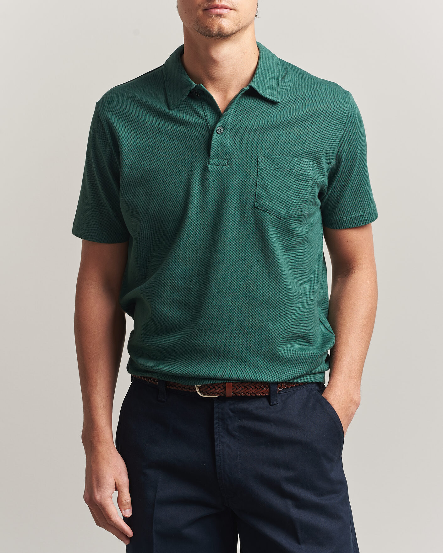 Herr | Pikéer | Sunspel | Riviera Polo Shirt Forest Green