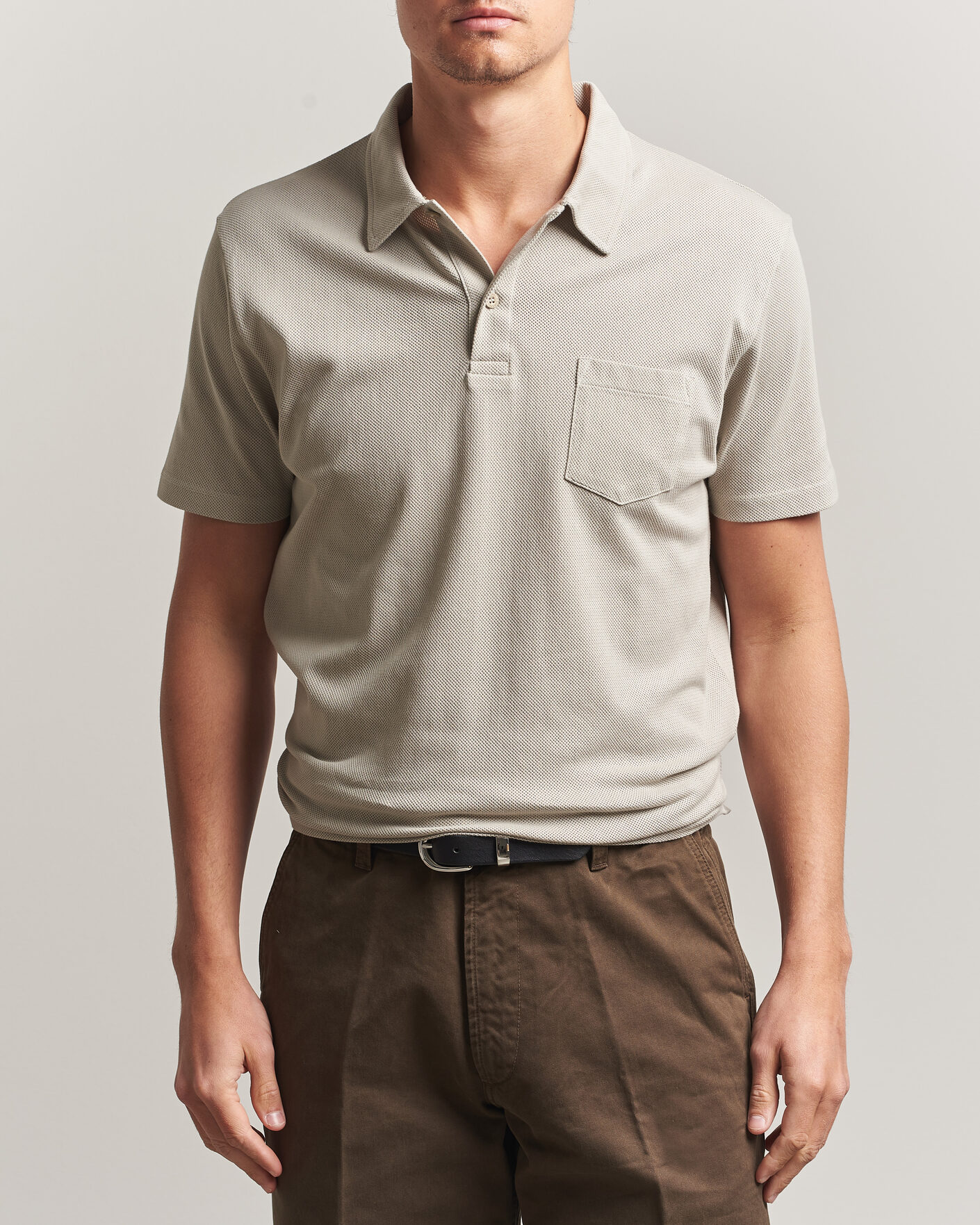 Herr | Pikéer | Sunspel | Riviera Polo Shirt Ash