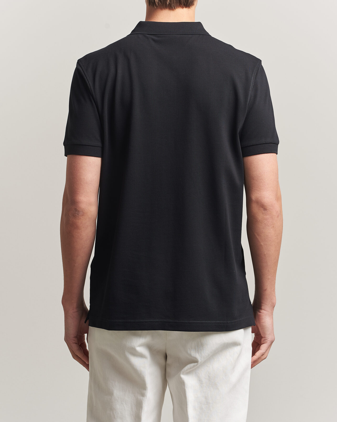 Herr | Pikéer | Sunspel | Short Sleeve Pique Polo Black