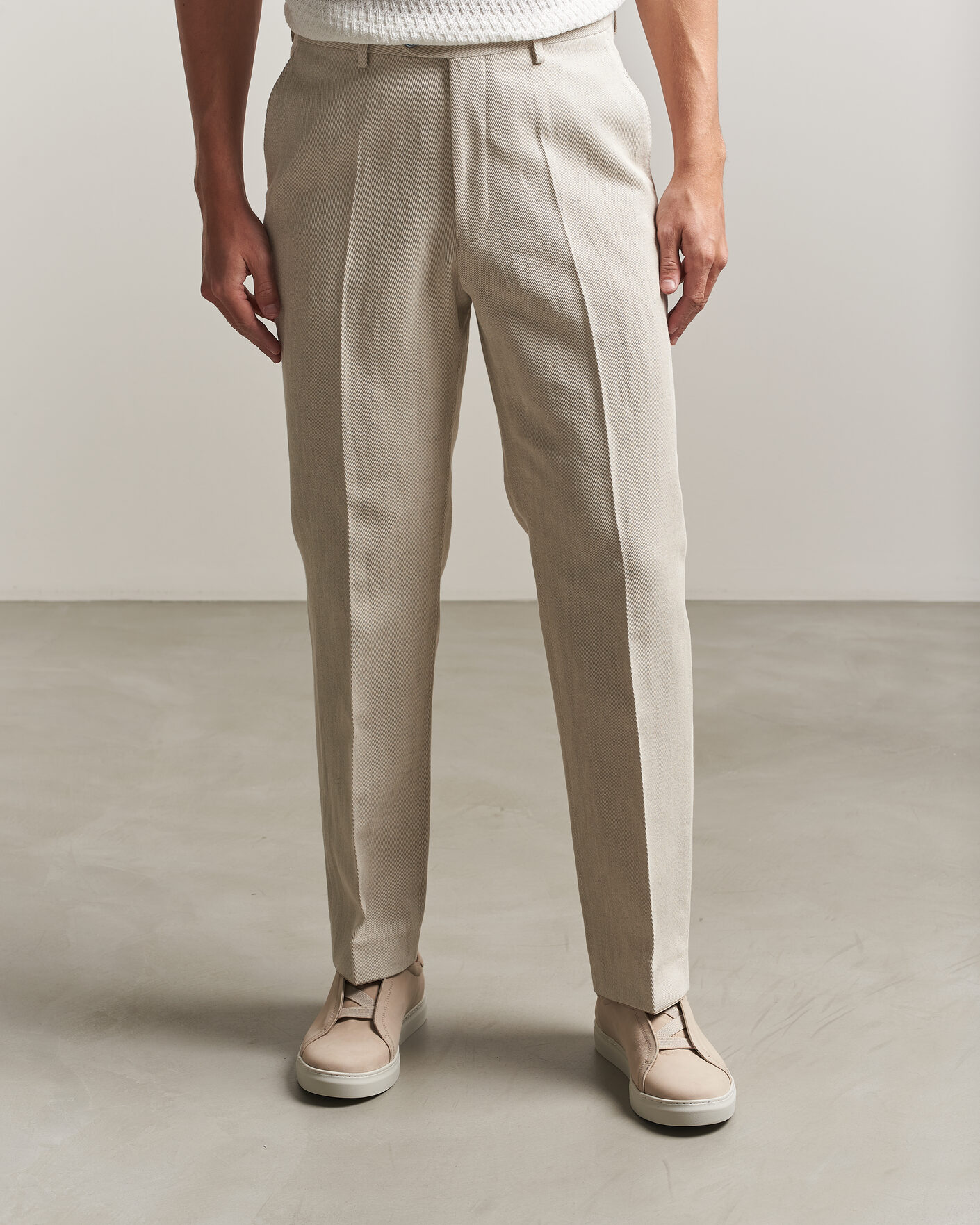 Herr | Sneakers | Myrqvist | Alnö Monochrome II Sneakers Beige Nubuck