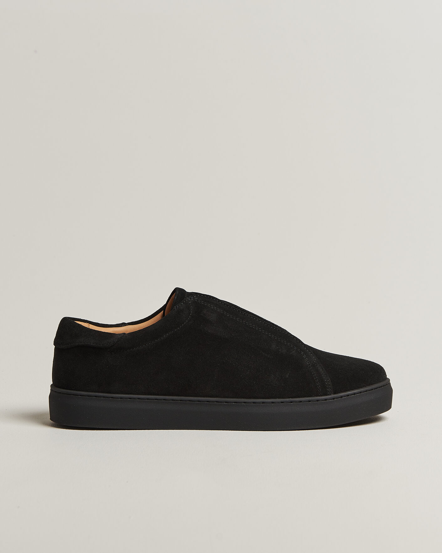 Herr | Sneakers | Myrqvist | Alnö Monochrome II Sneakers Black Suede