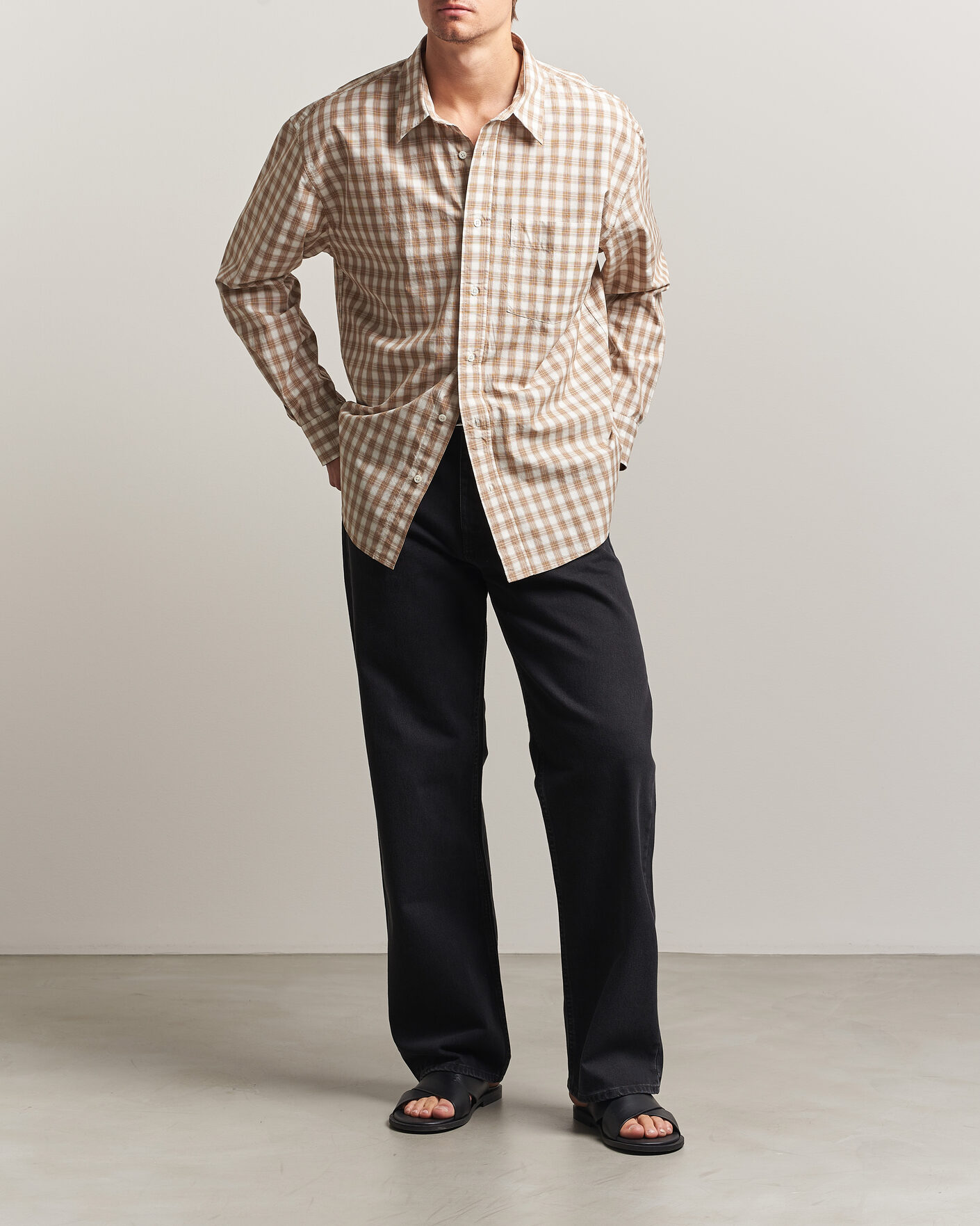 Herr | Skjortor | Sunflower | New Base Shirt Beige Check