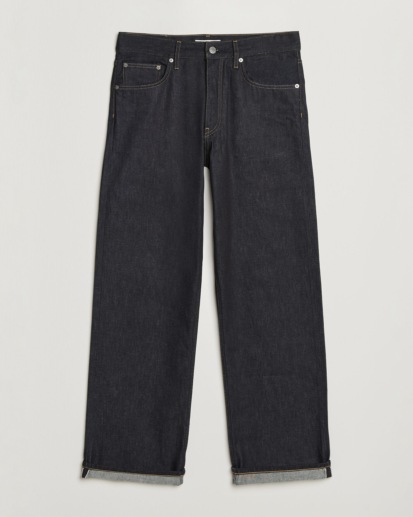 Herr | Byxor | Sunflower | Loose Selvedge Jeans Raw Indigo