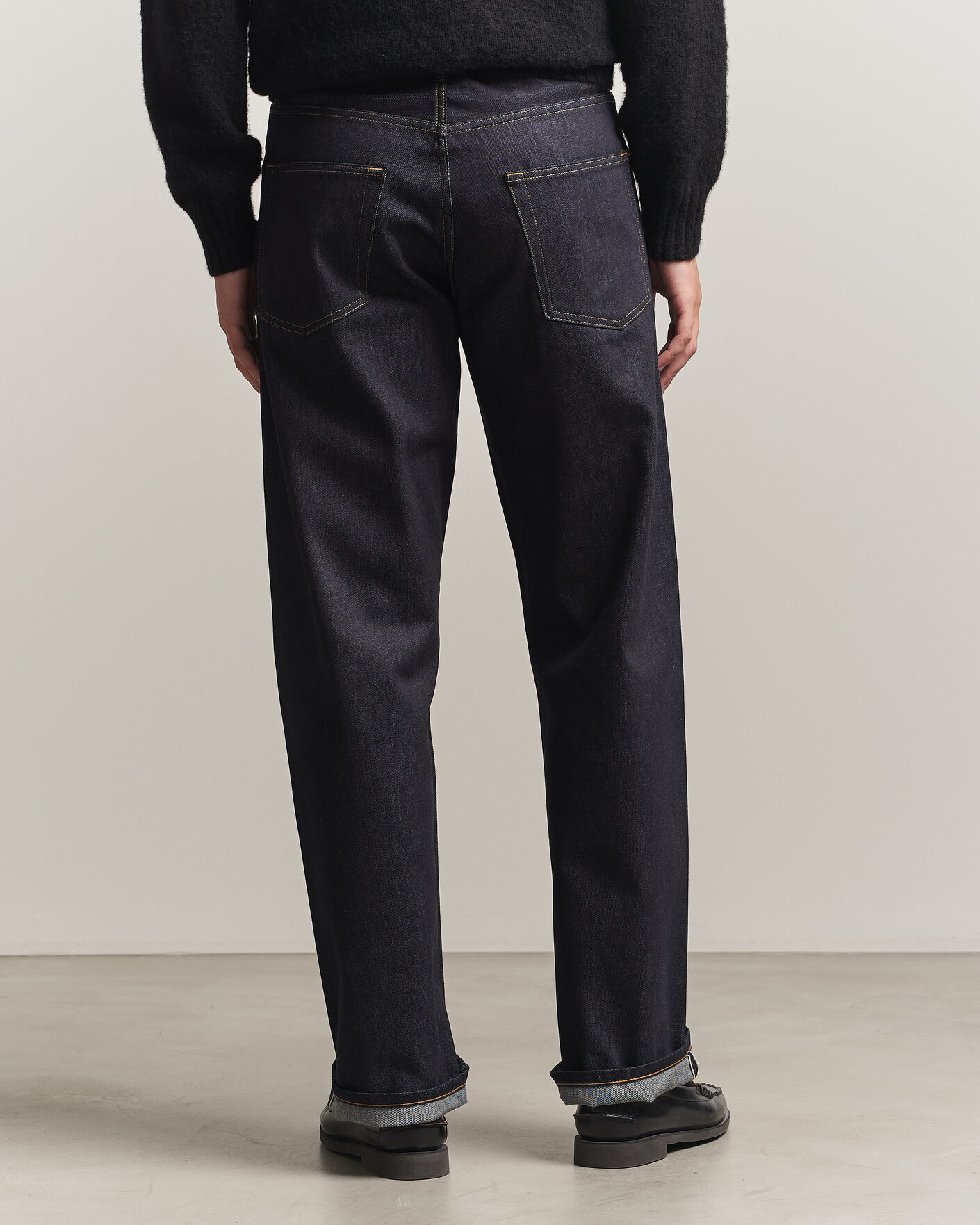 Herr | Byxor | Sunflower | Loose Selvedge Jeans Raw Indigo