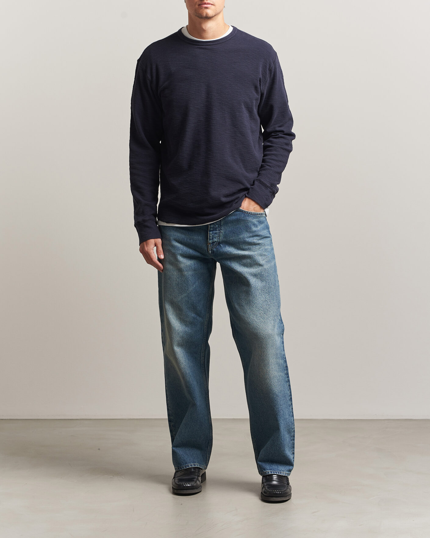 Herr | Byxor | Sunflower | Loose Jeans Blue Vintage