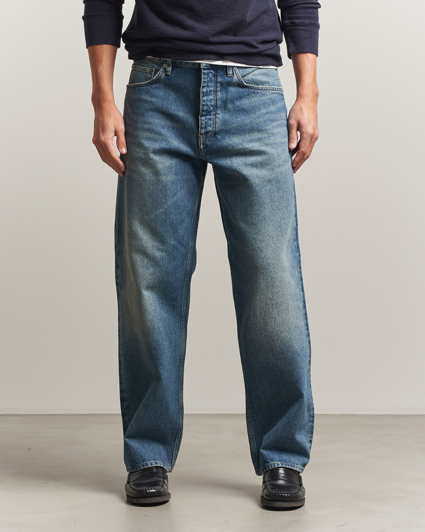 Herr | Byxor | Sunflower | Loose Jeans Blue Vintage