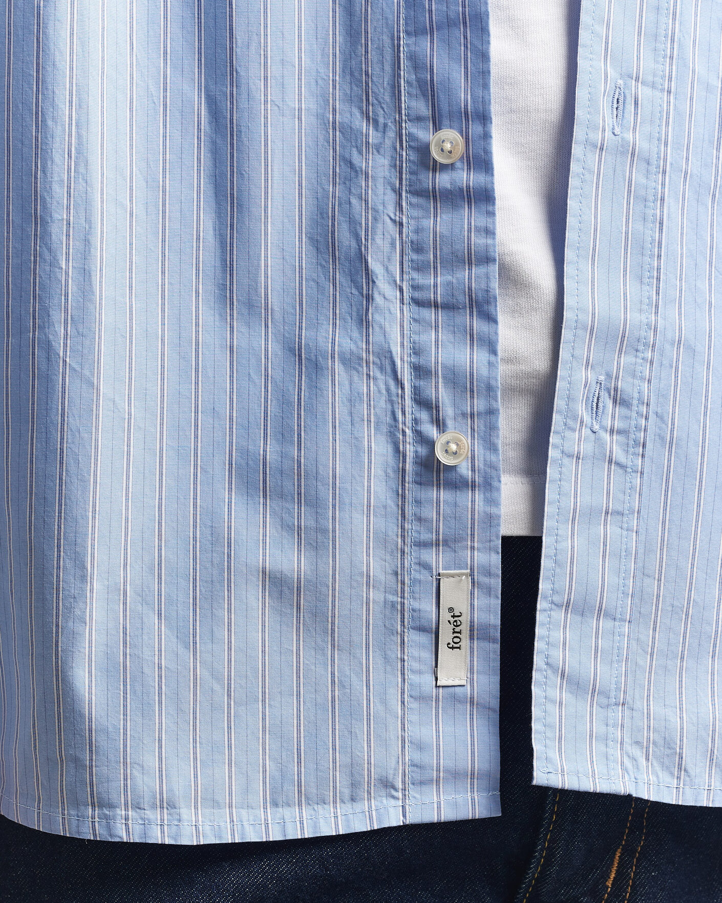 Herr | Skjortor | Forét | Maple Regular Fit Poplin Shirt Light Blue