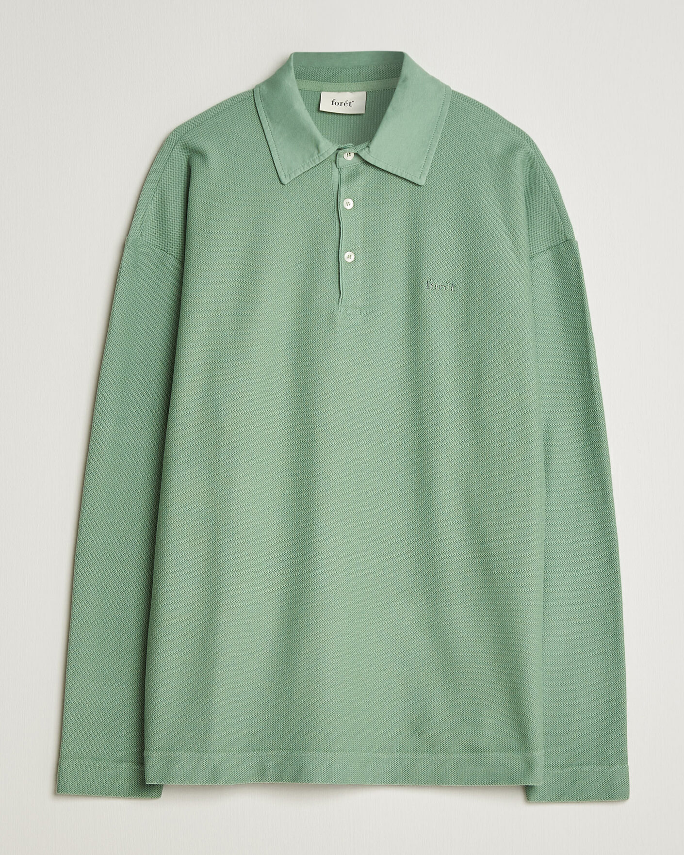 Herr | Pikéer | Forét | Herb Textured Knit Polo Green Oxide