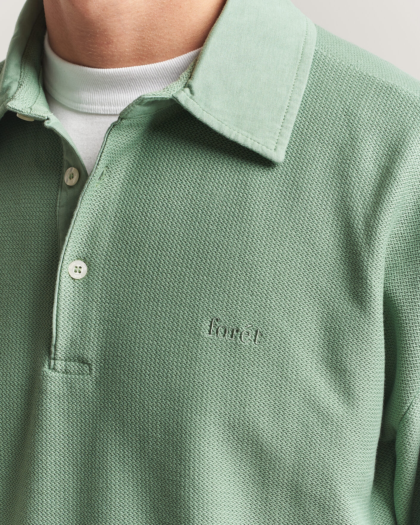 Herr | Pikéer | Forét | Herb Textured Knit Polo Green Oxide