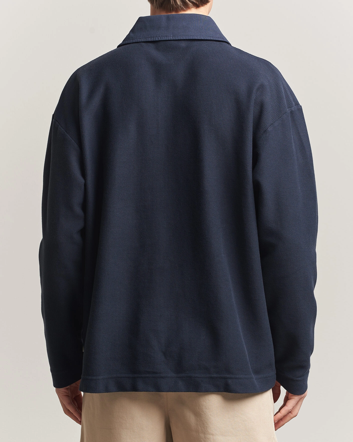 Herr | Tröjor | Forét | Herb Textured Knit Polo Navy