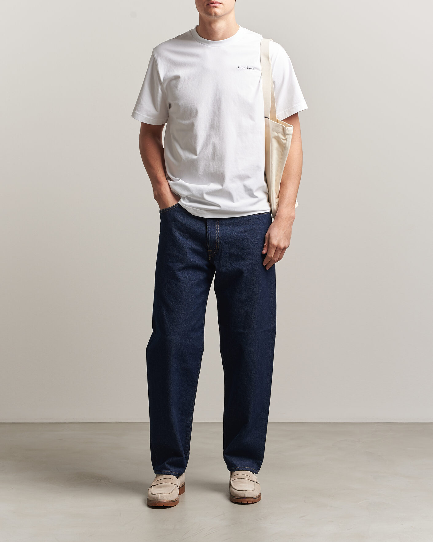 Herr | T-Shirts | Forét | Slow Down T-Shirt White