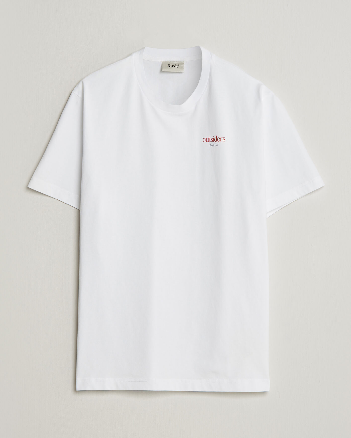 Herr | T-Shirts | Forét | To Do Back Print T-Shirt White