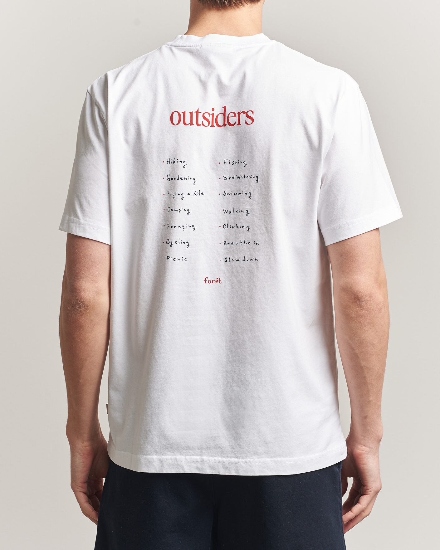 Herr | T-Shirts | Forét | To Do Back Print T-Shirt White